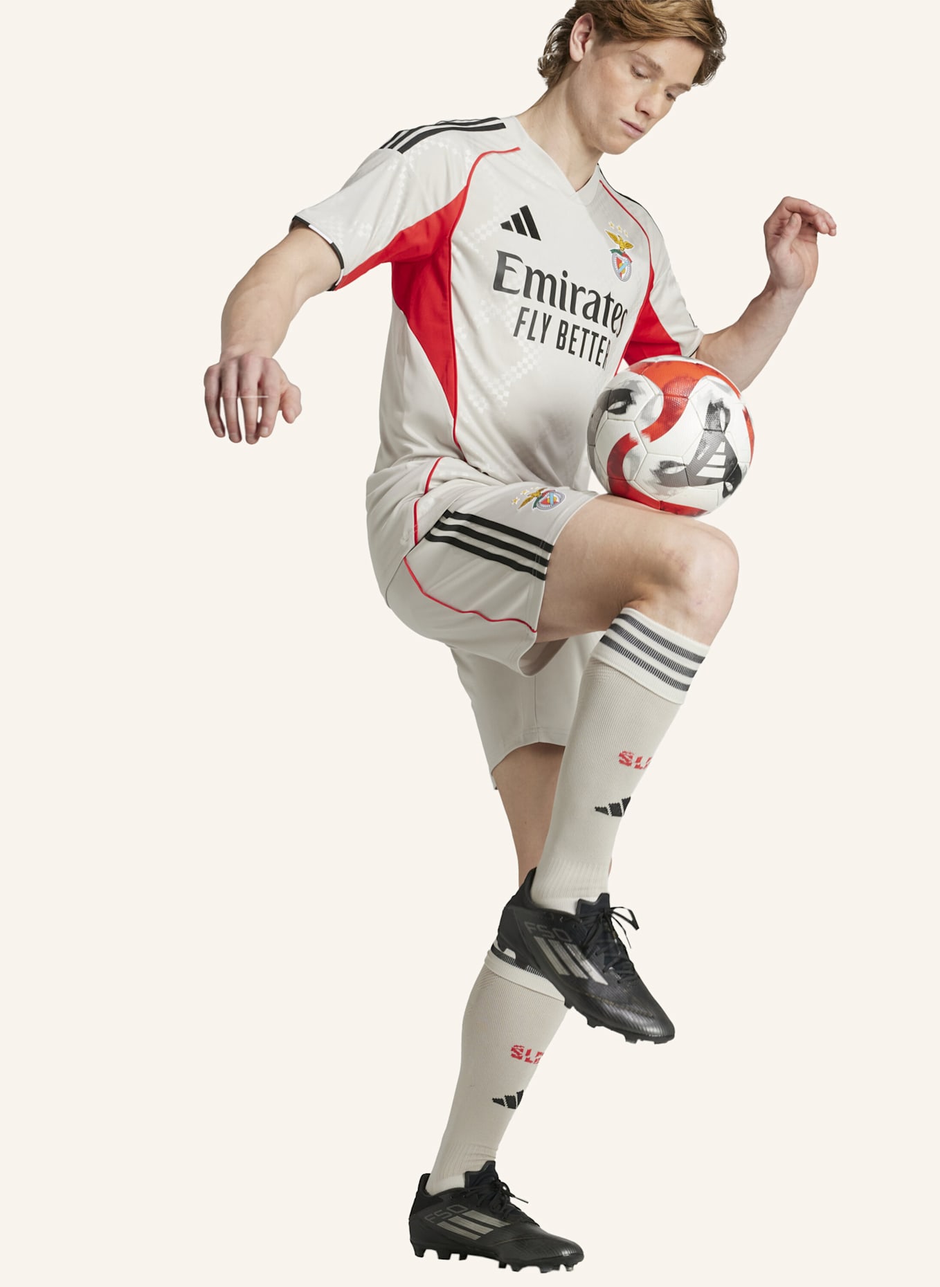 adidas BENFICA LISSABON 25/26 AUSWÄRTSTRIKOT: BEIGE