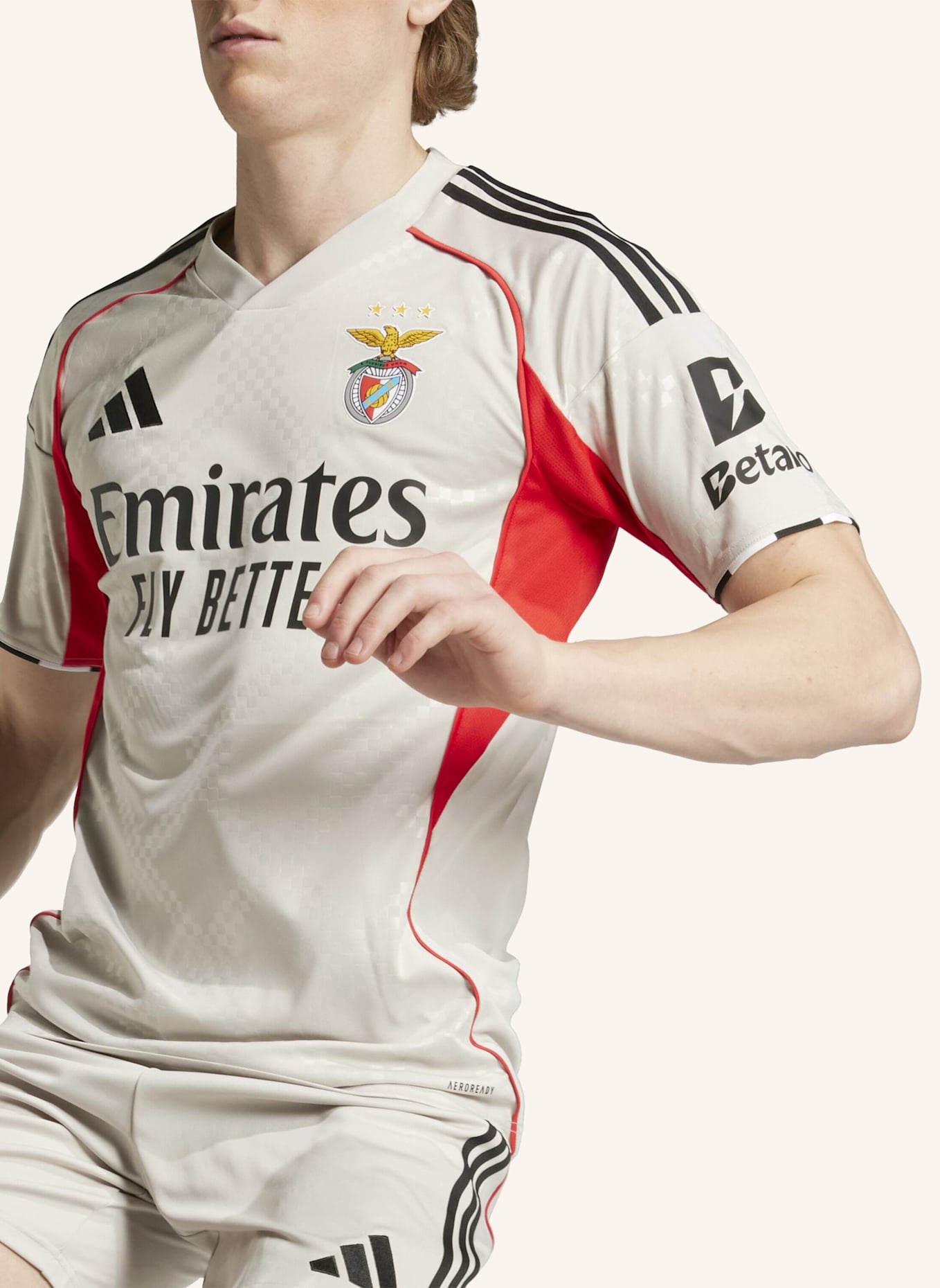 adidas BENFICA LISSABON 25/26 AUSWÄRTSTRIKOT: BEIGE