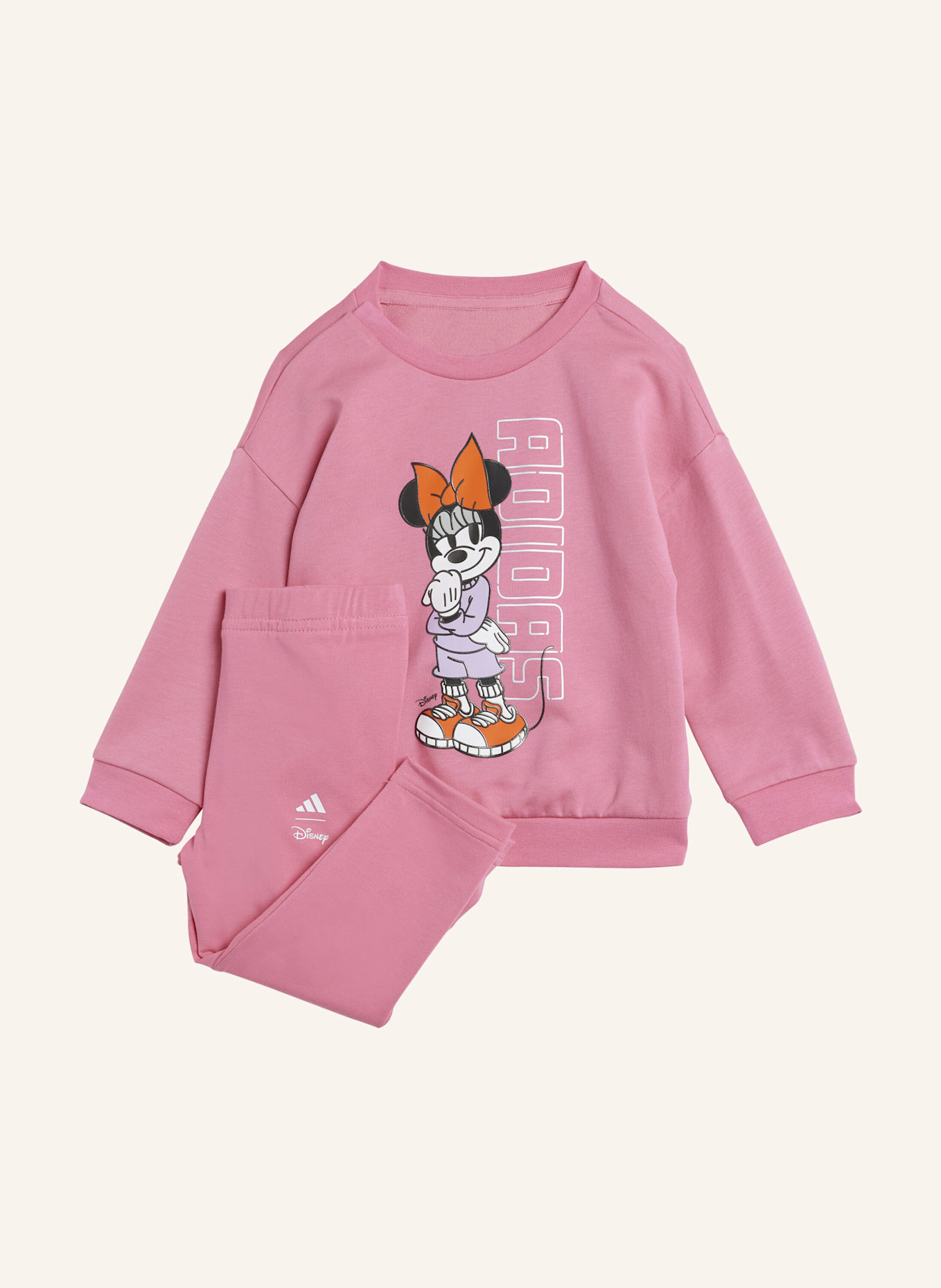adidas DISNEY MINNIE MAUS JOGGINGANZUG FÜR KINDER: ROSA/ WEISS
