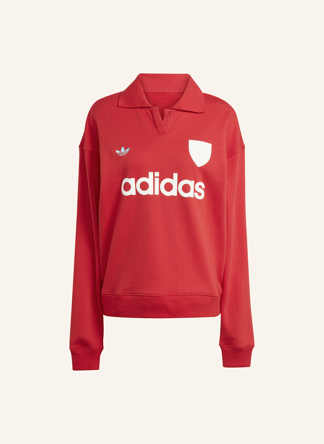 adidas Originals FUSSBALL GRAFIK SWEATSHIRT: ROT