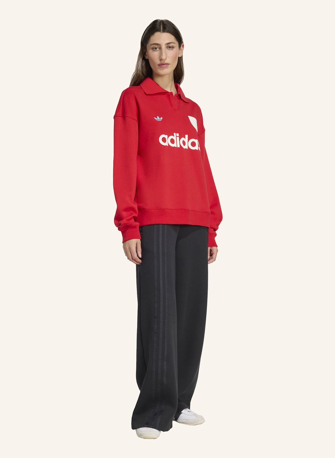 adidas Originals FUSSBALL GRAFIK SWEATSHIRT: ROT