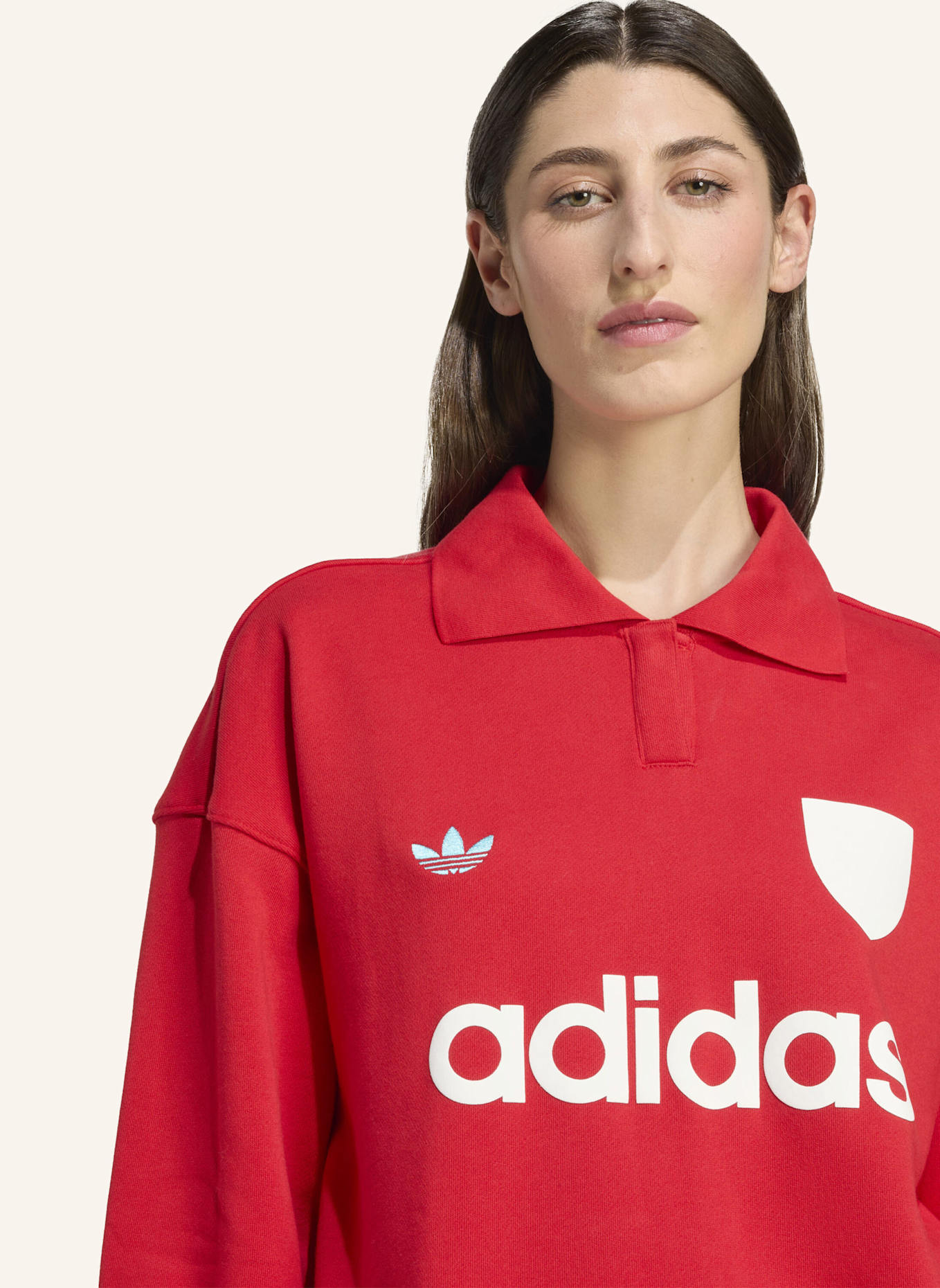 adidas Originals FUSSBALL GRAFIK SWEATSHIRT: ROT