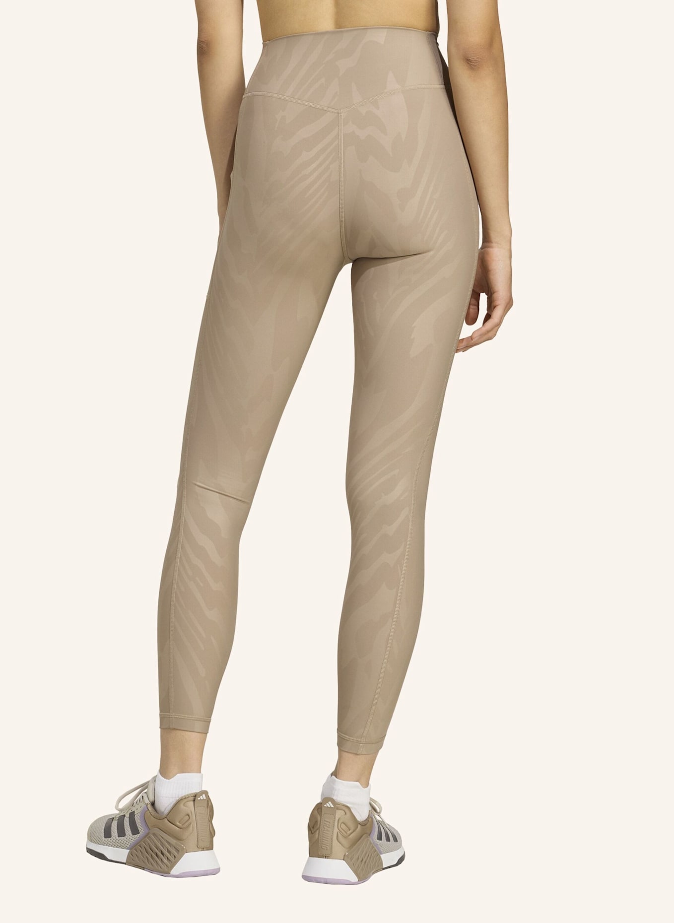 adidas OPTIME AOP FULL-LENGTH LEGGINGS: BRAUN