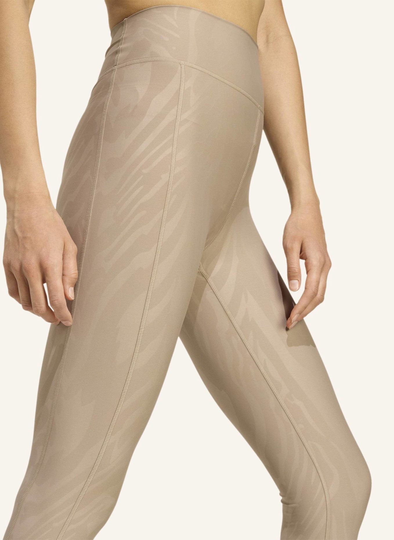 adidas OPTIME AOP FULL-LENGTH LEGGINGS: BRAUN