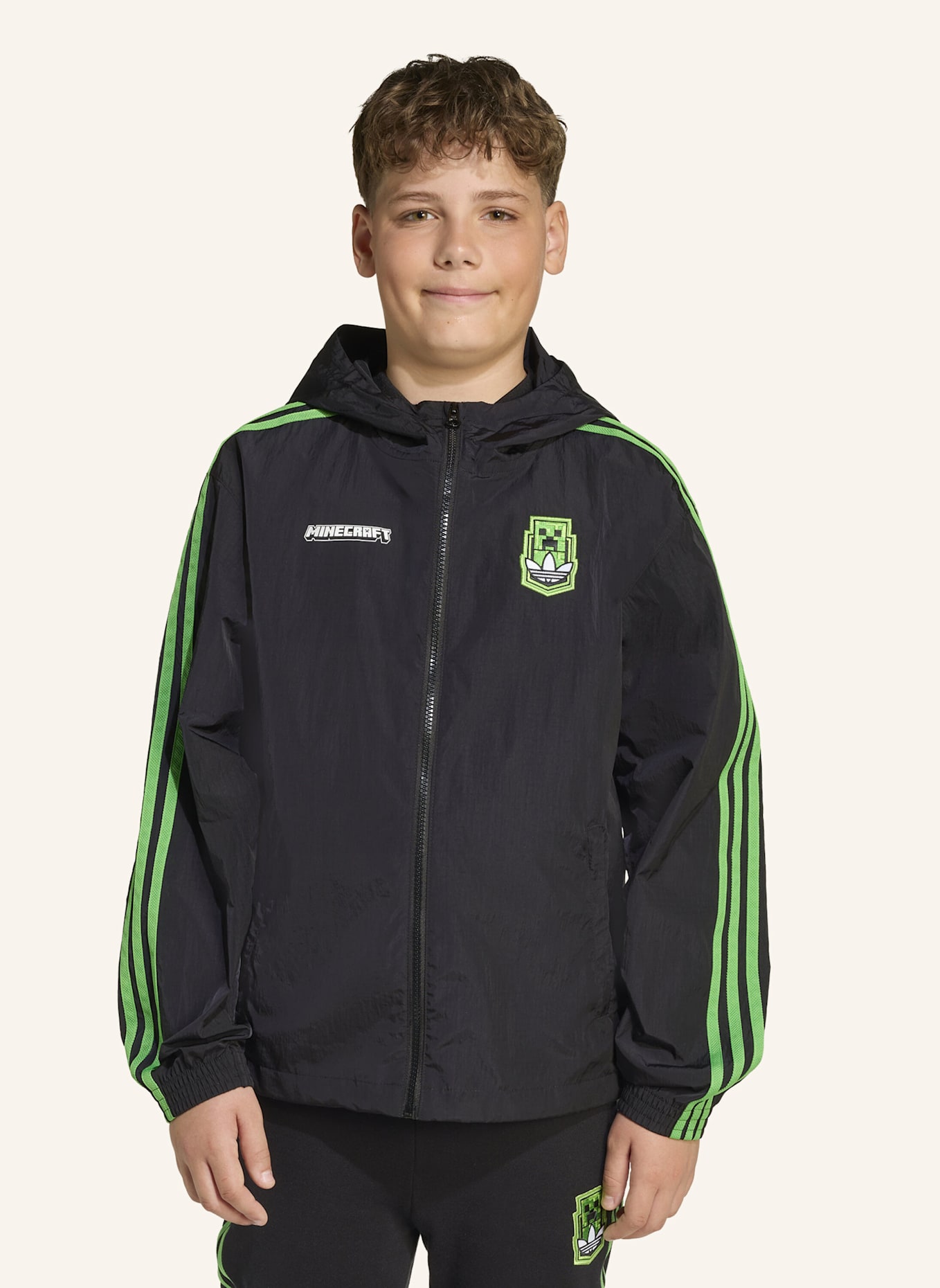 adidas Originals ADIDAS ORIGINALS X MINECRAFT WINDBREAKER KIDS: SCHWARZ