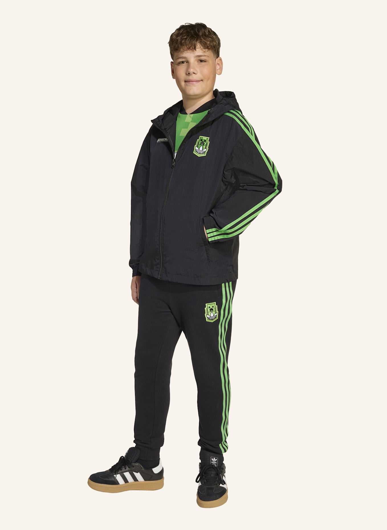 adidas Originals ADIDAS ORIGINALS X MINECRAFT WINDBREAKER KIDS: SCHWARZ