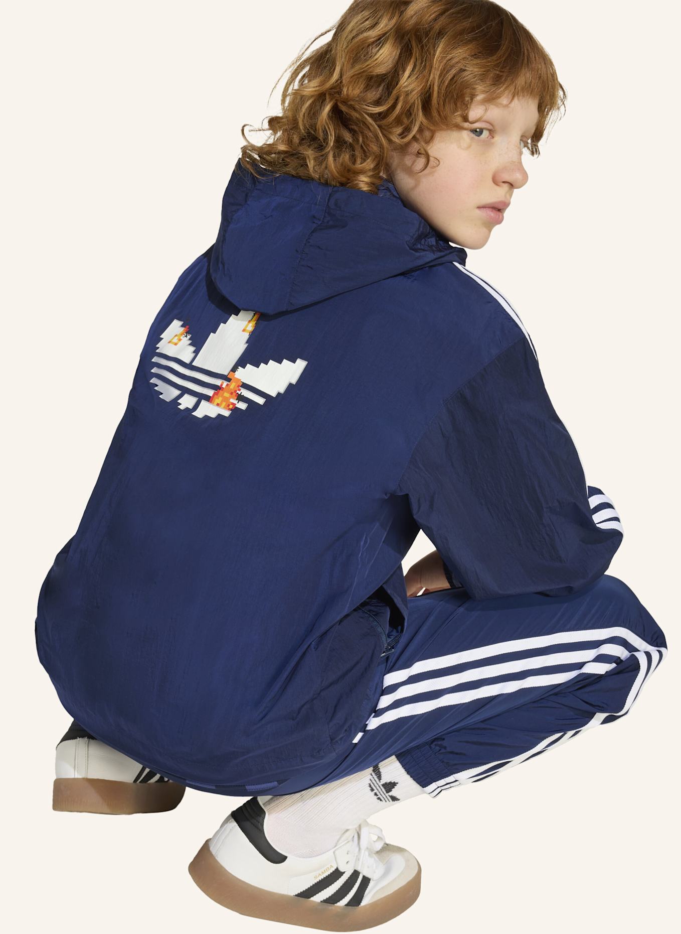 adidas Originals ADIDAS ORIGINALS X MINECRAFT KIDS WINDBREAKER: BLAU
