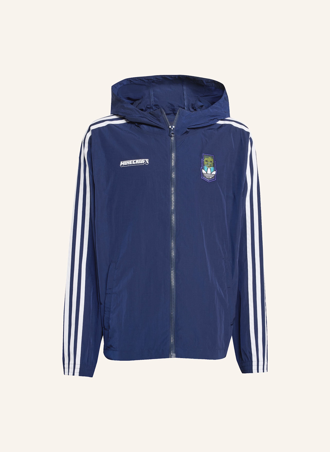 adidas Originals ADIDAS ORIGINALS X MINECRAFT KIDS WINDBREAKER: BLAU