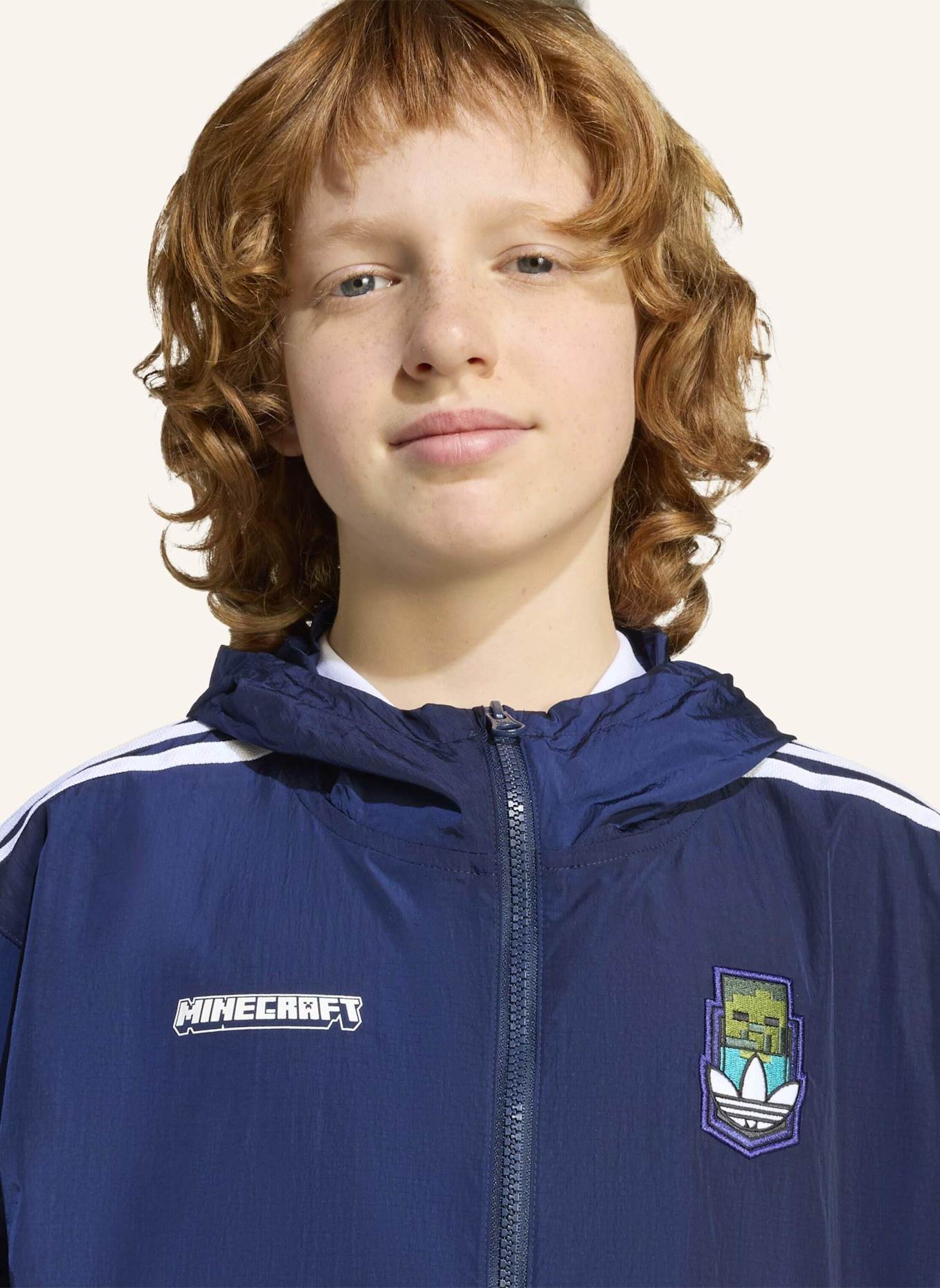 adidas Originals ADIDAS ORIGINALS X MINECRAFT KIDS WINDBREAKER: BLAU