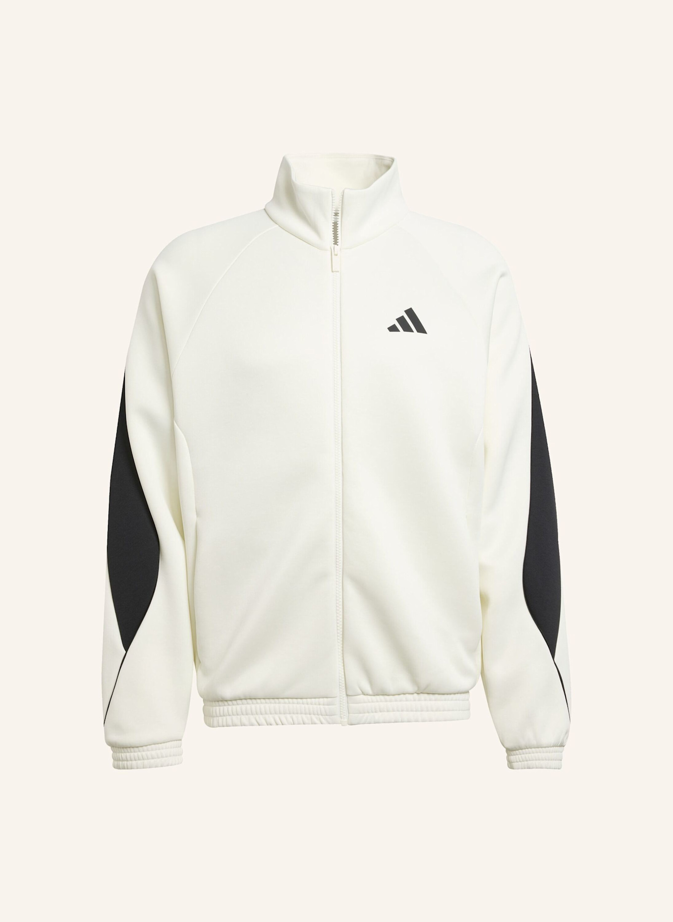 adidas STADIUM TRAININGSJACKE: WEISS/ SCHWARZ