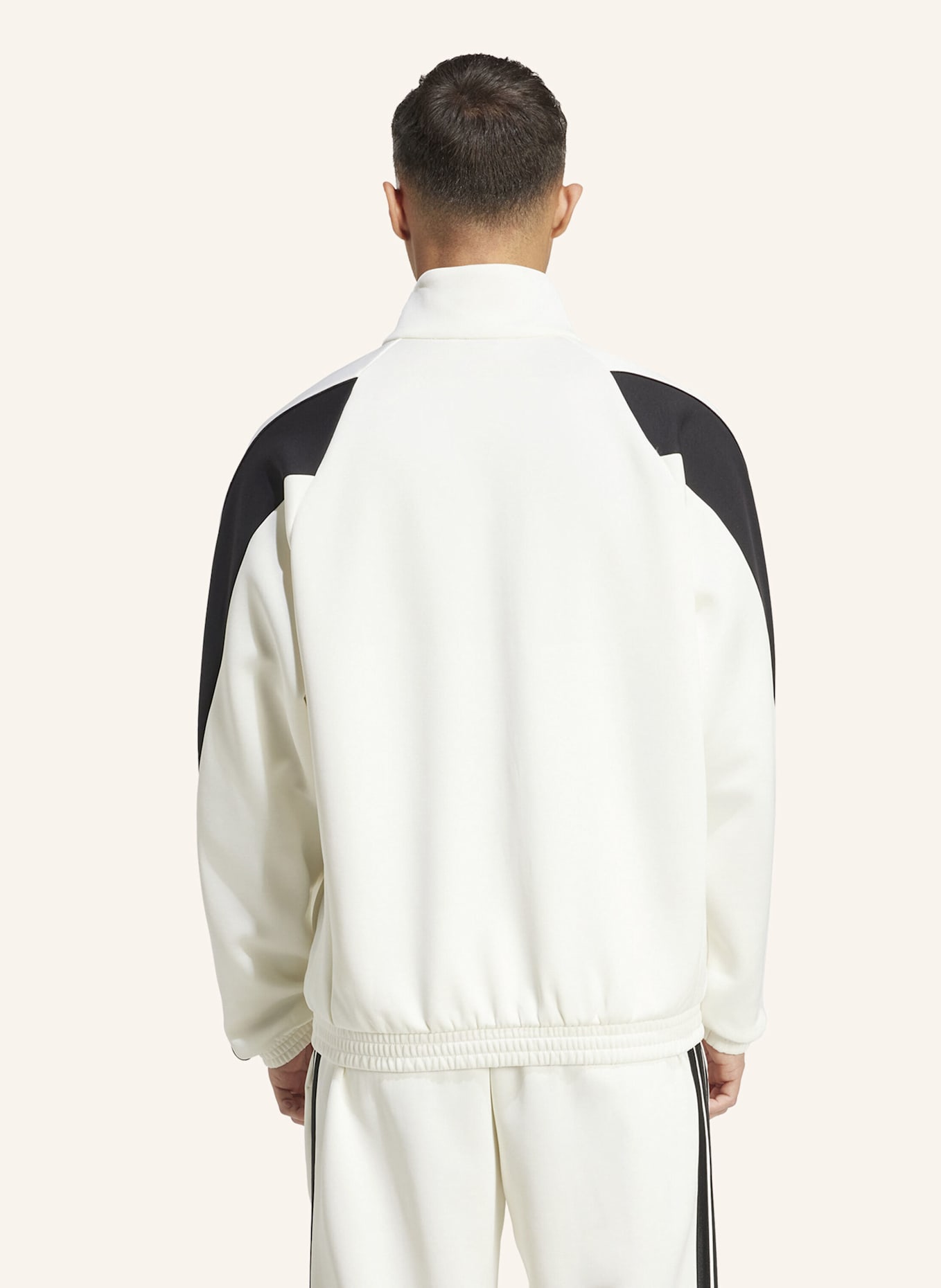 adidas STADIUM TRAININGSJACKE: WEISS/ SCHWARZ