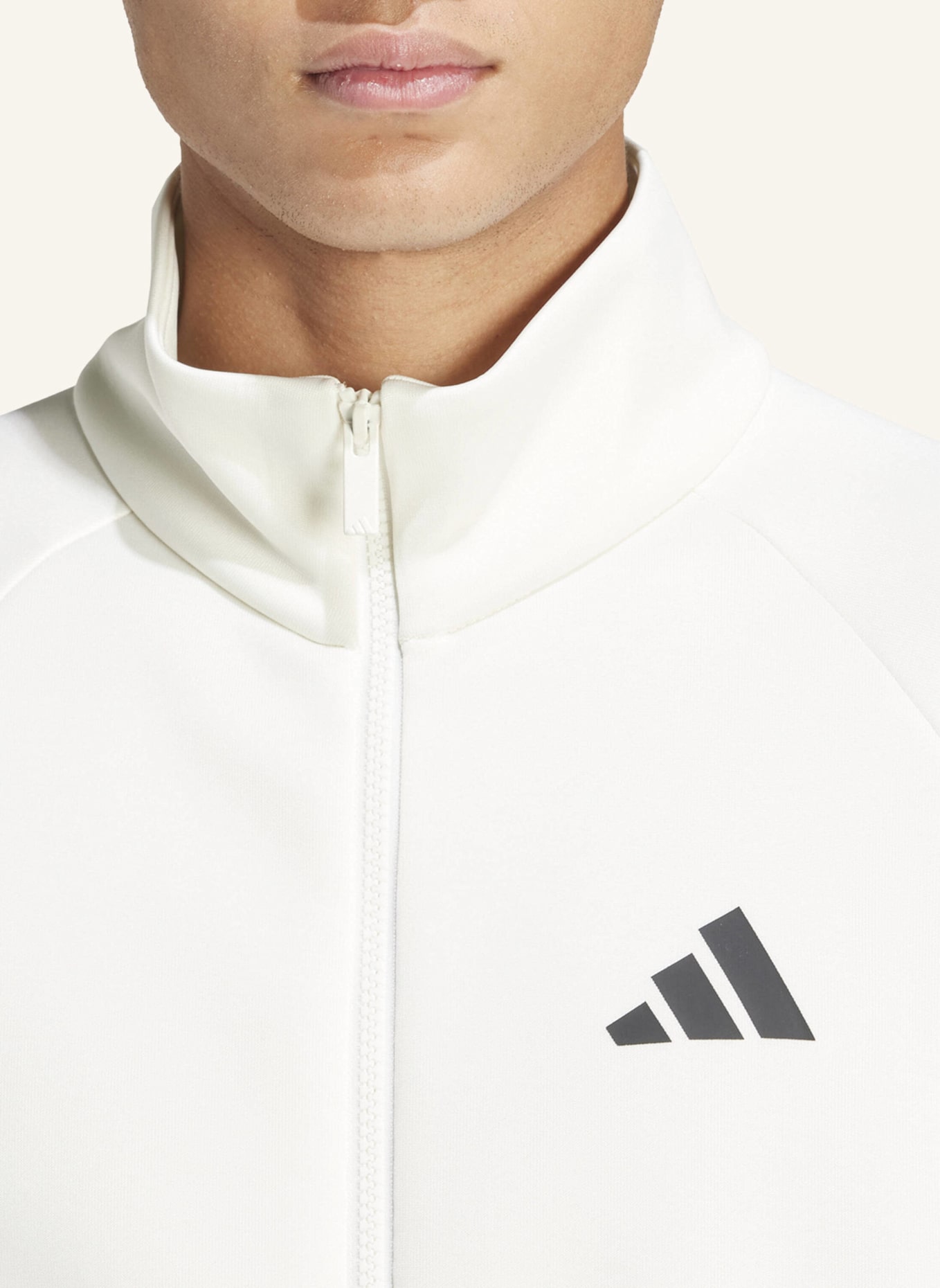 adidas STADIUM TRAININGSJACKE: WEISS/ SCHWARZ