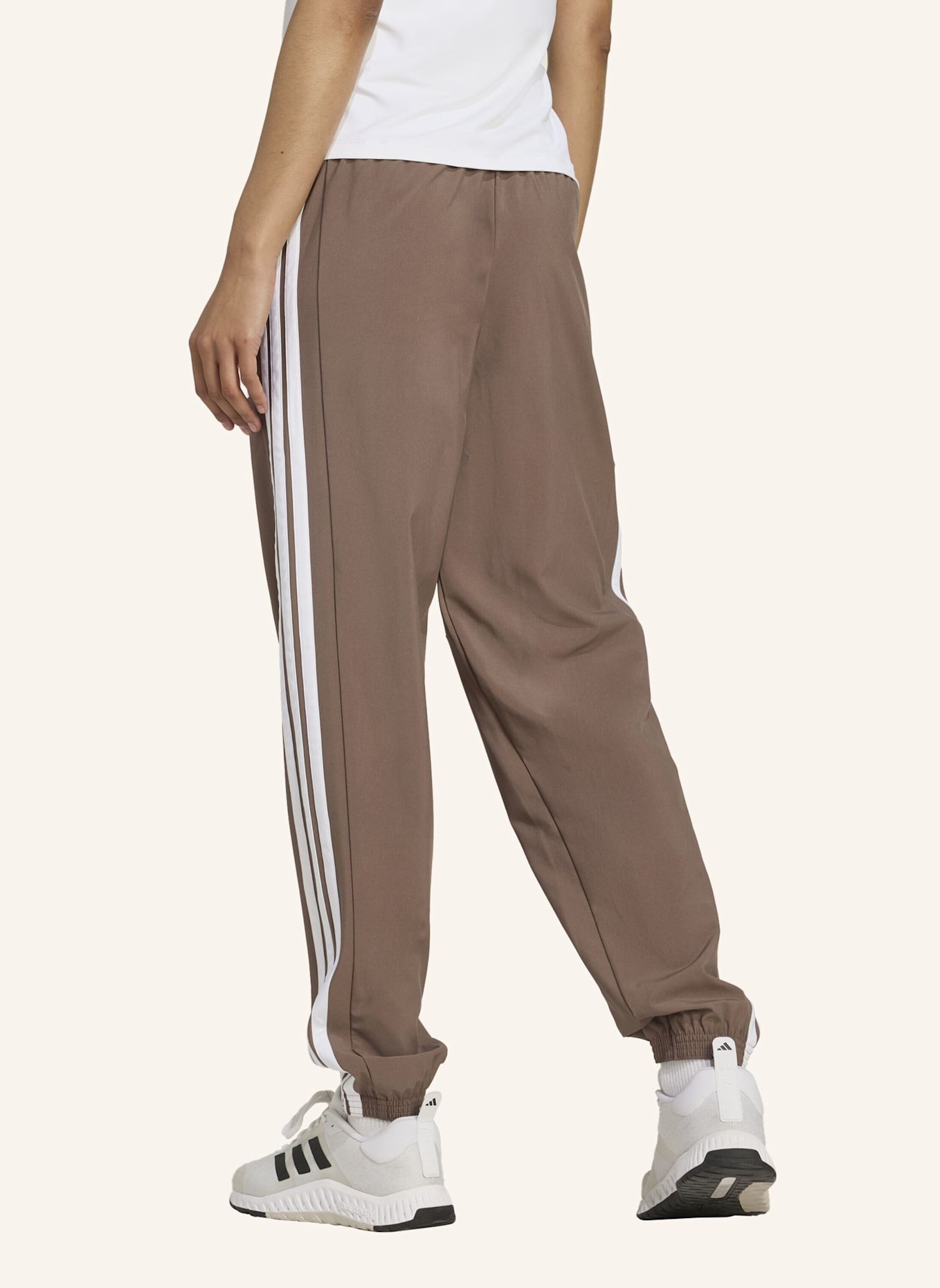 adidas Track Pants ESSENTIALS 3-STREIFEN: BRAUN/ WEISS