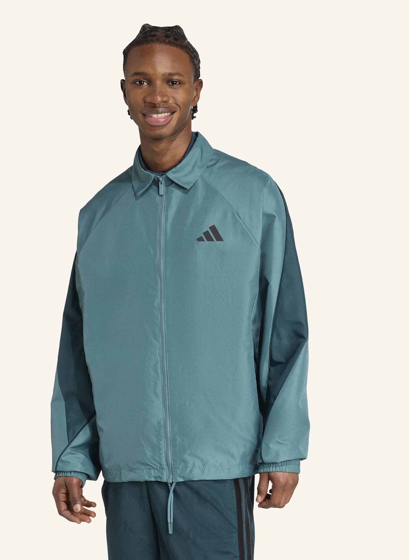 adidas STADIUM TRAININGSJACKE: TÜRKIS/ GRÜN