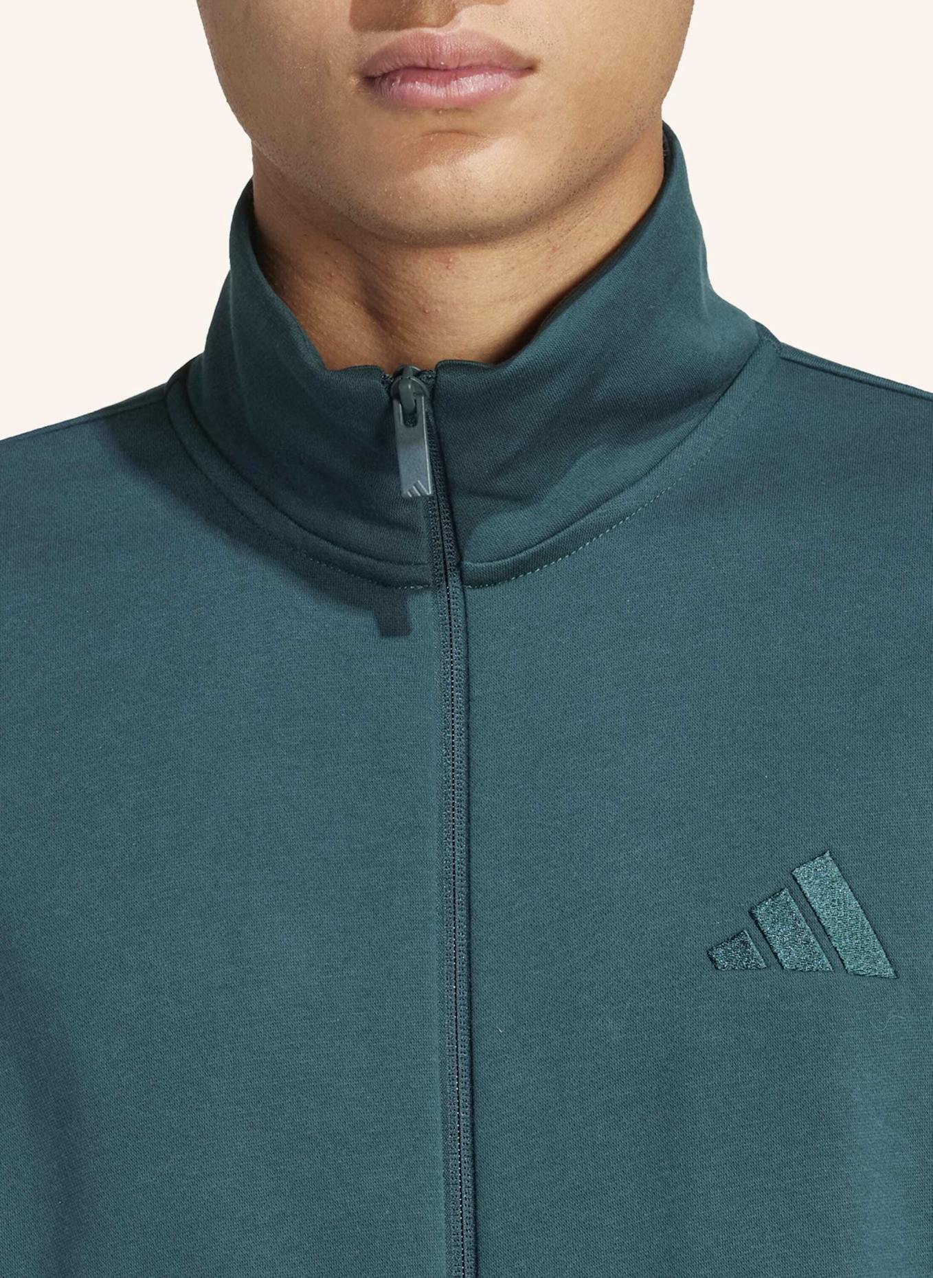 adidas 3-STREIFEN FLEECE TRAININGSANZUG: GRÜN