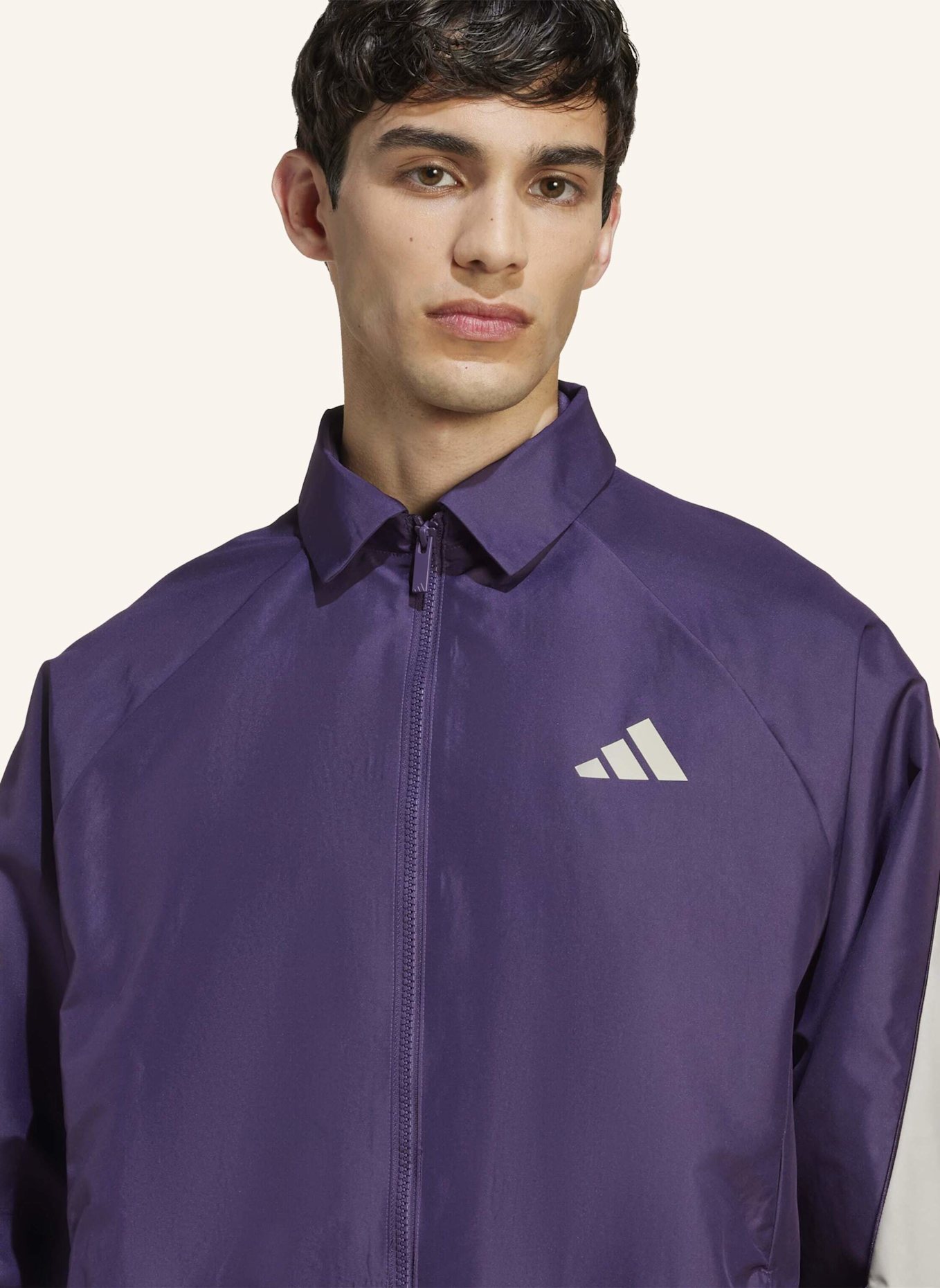 adidas STADIUM TRAININGSJACKE: LILA/ GRAU
