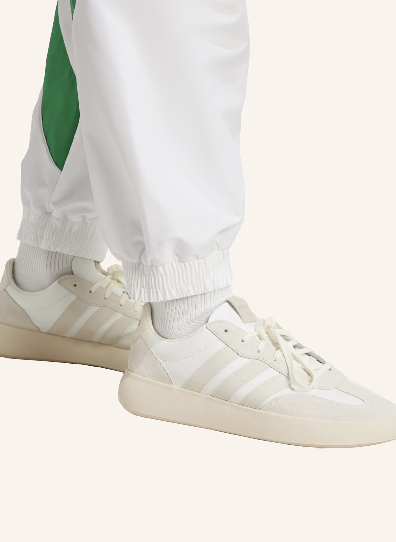 adidas STADIUM HOSE: WEISS/ GRÜN