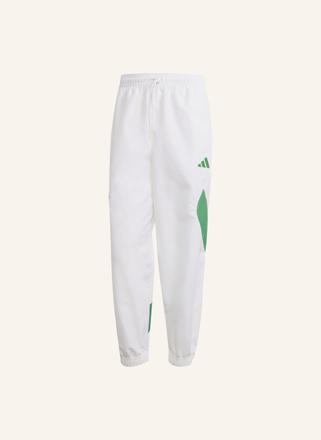 adidas STADIUM HOSE: WEISS/ GRÜN