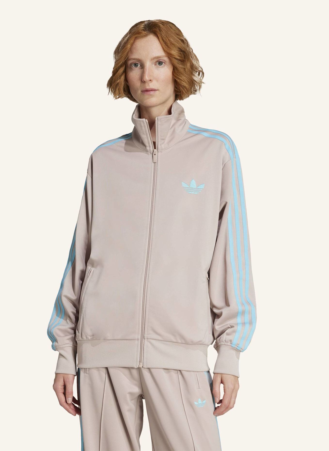 adidas Originals Trainingsjacke FIREBIRD: BEIGE/ BLAU