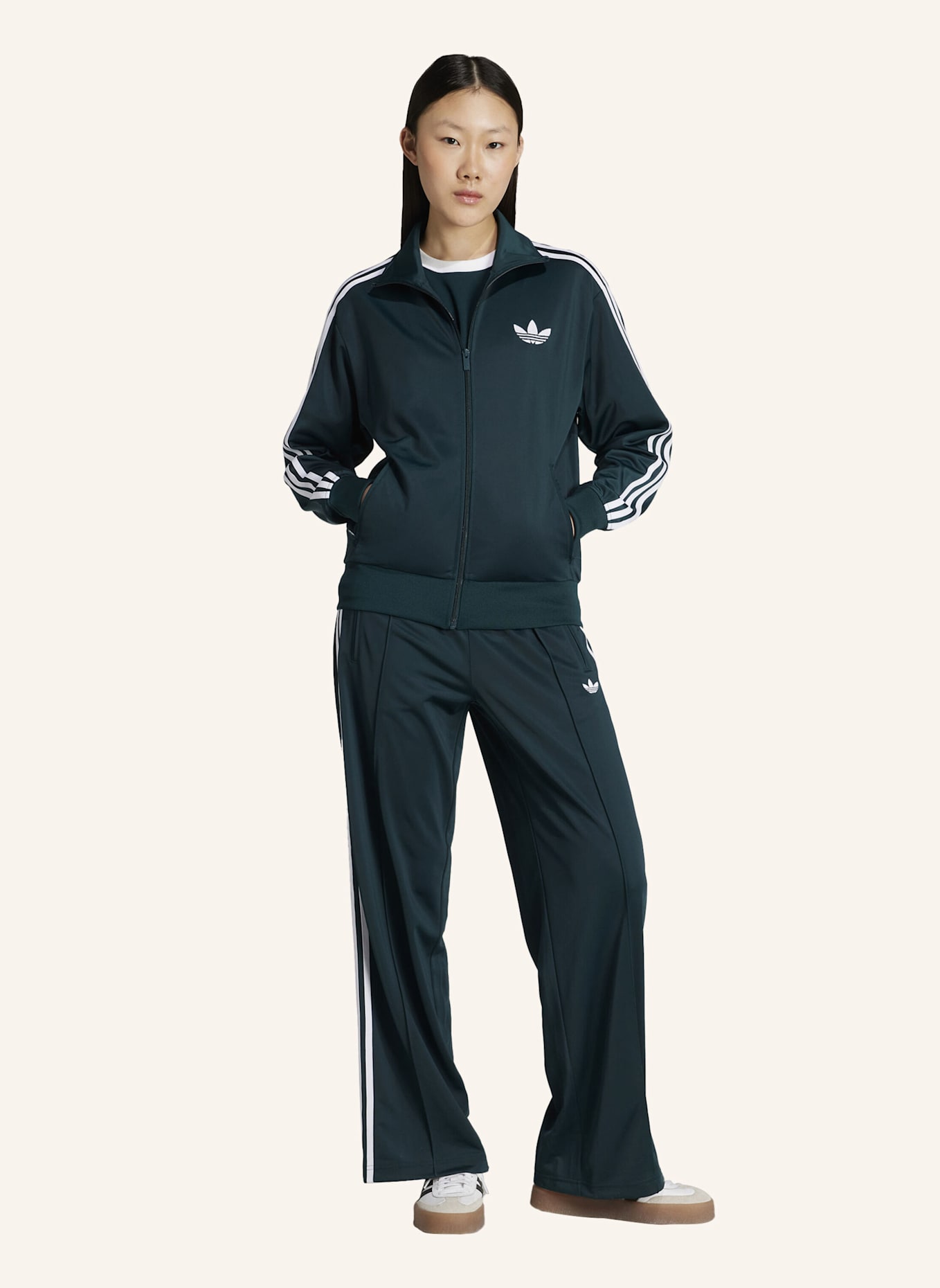 adidas Originals Trainingsjacke FIREBIRD: GRÜN/ WEISS