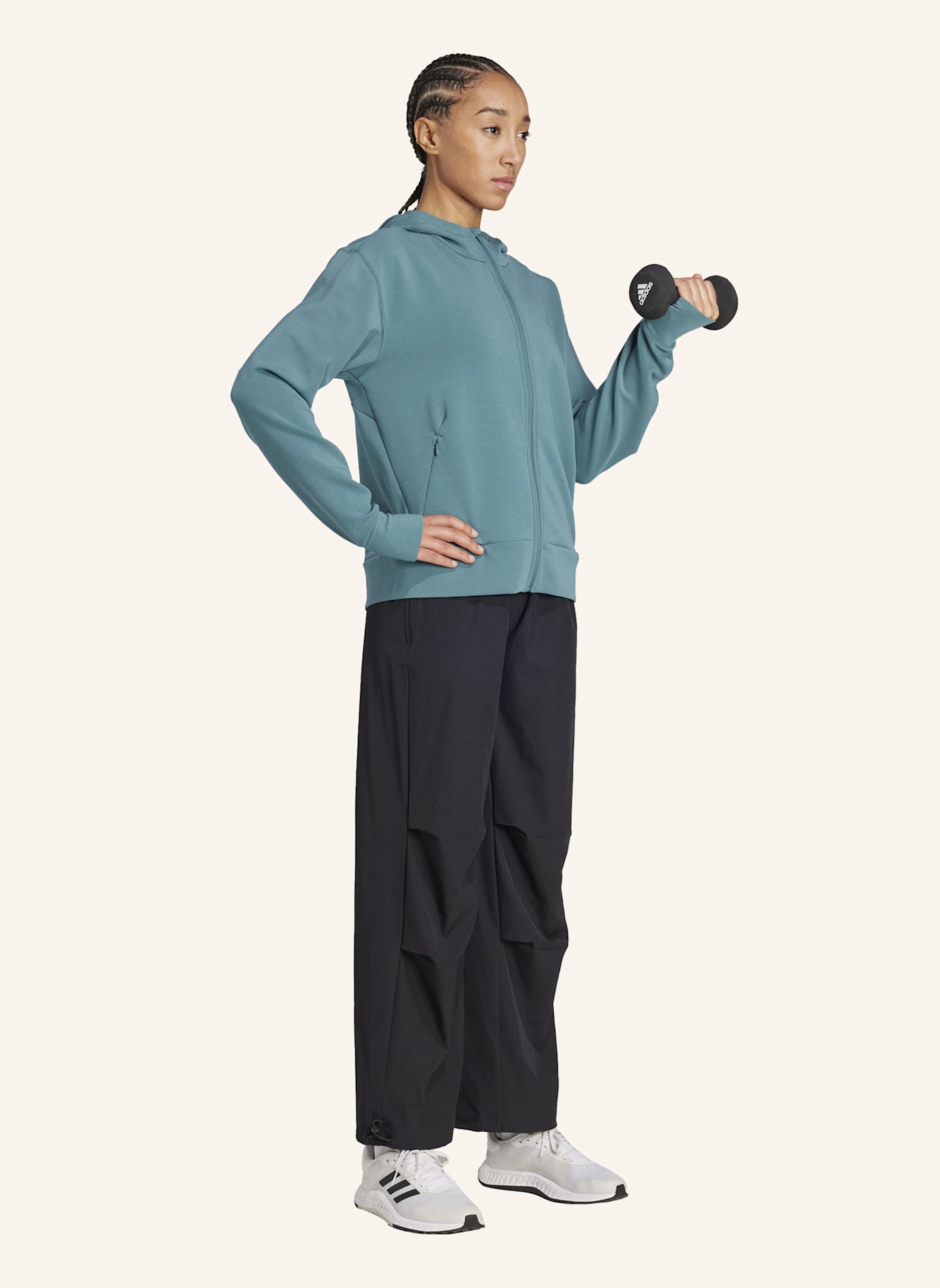 adidas DESIGNED 4 TRAINING KAPUZENJACKE: TÜRKIS