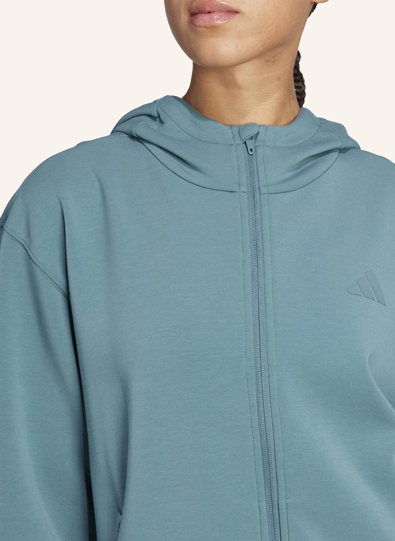 adidas DESIGNED 4 TRAINING KAPUZENJACKE: TÜRKIS