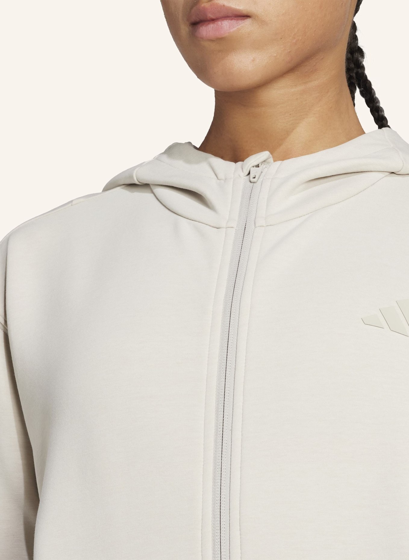 adidas DESIGNED 4 TRAINING KAPUZENJACKE: BEIGE