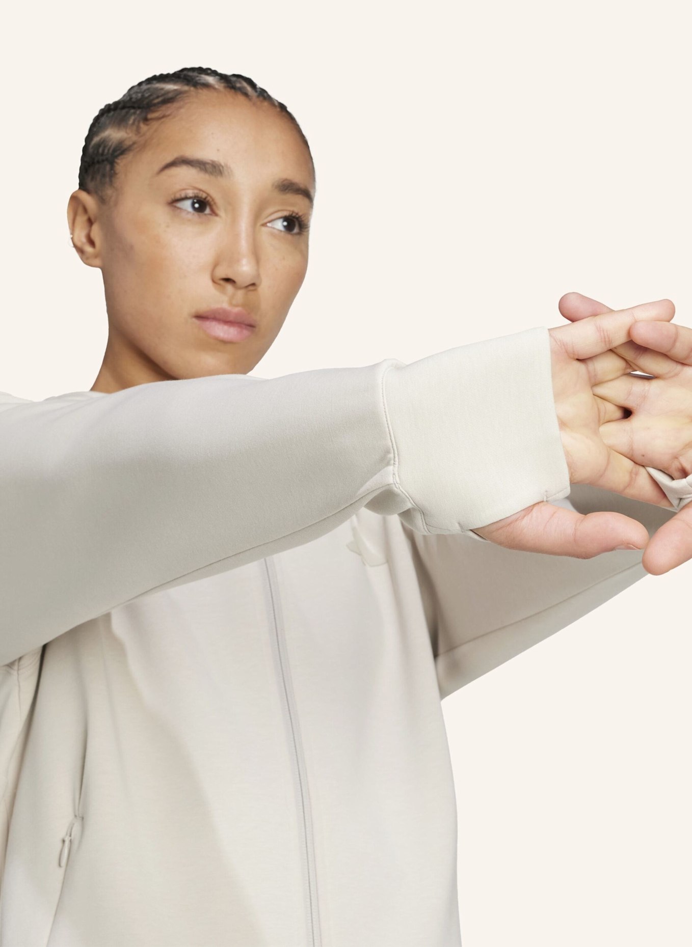 adidas DESIGNED 4 TRAINING KAPUZENJACKE: BEIGE