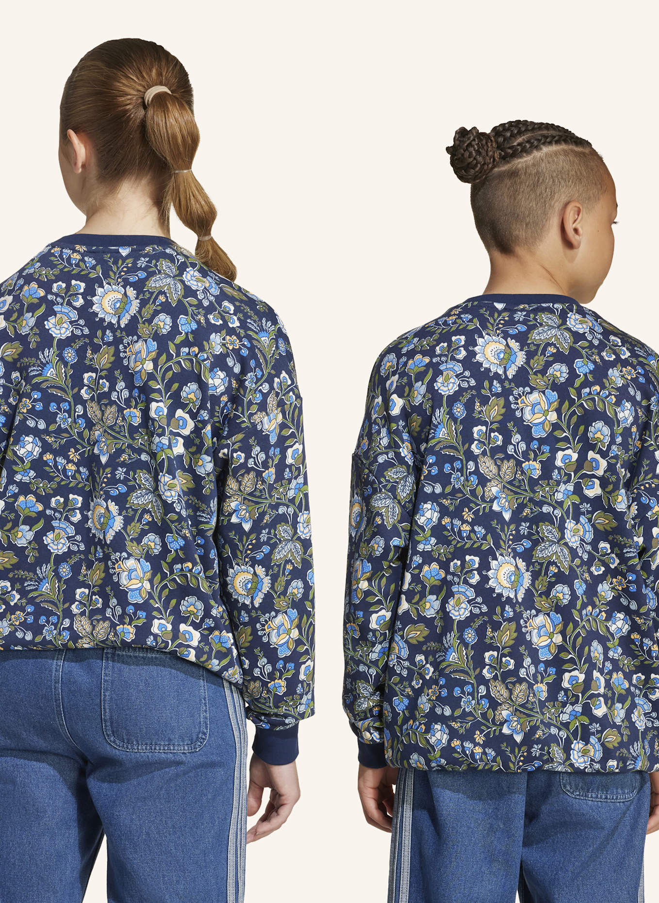 adidas Originals ADIDAS ORIGINALS X LIBERTY LONDON KIDS SWEATSHIRT: BLAU