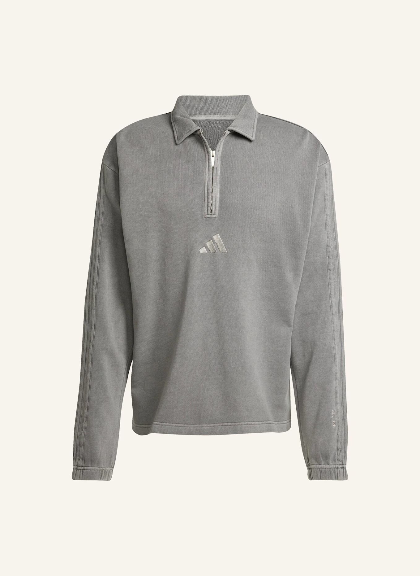 adidas ALL SZN FRENCH TERRY WASHED HALF-ZIP PULLOVER: SCHWARZ