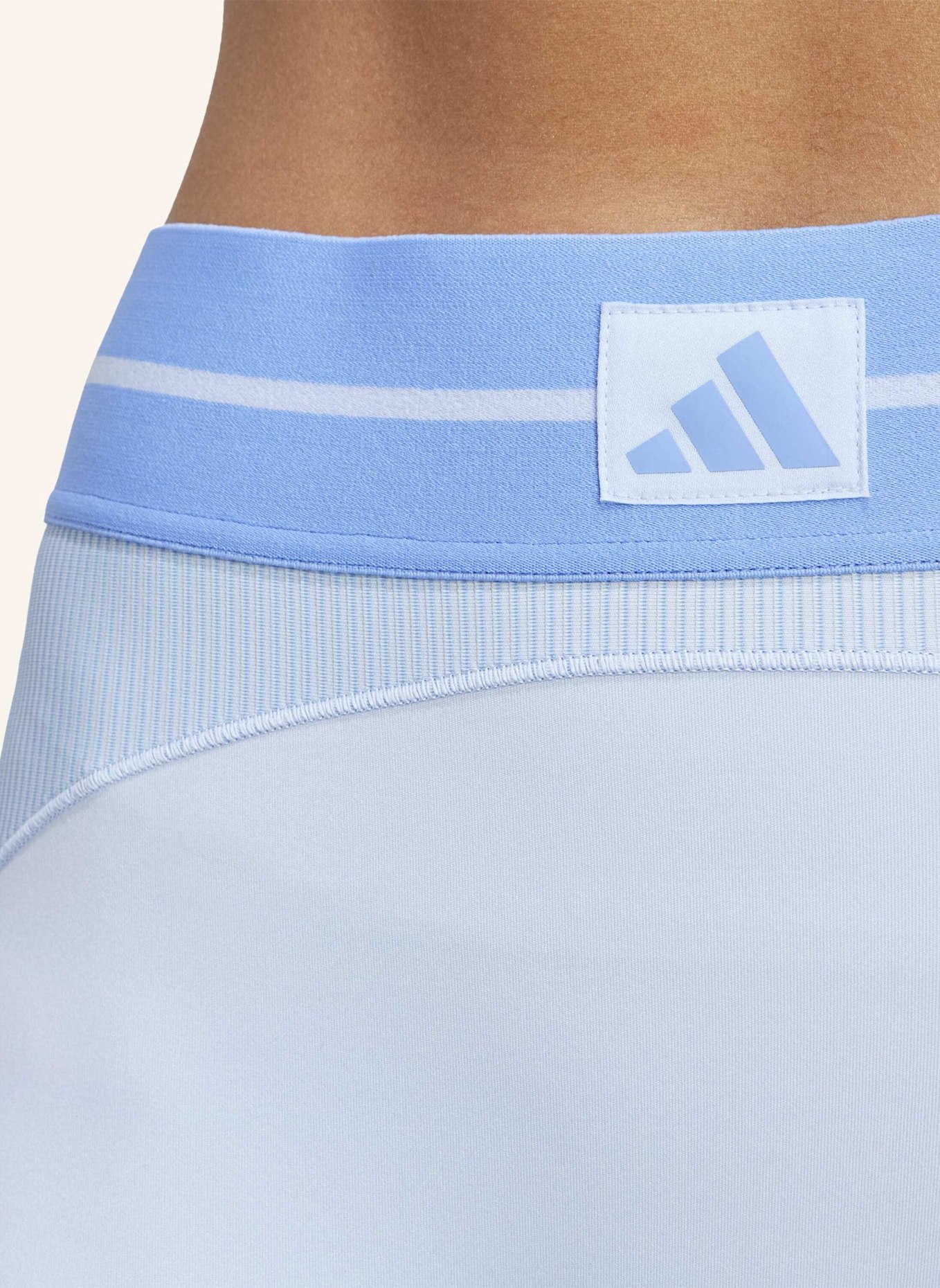 adidas HYPERGLAM RIB 1/1 LEGGINGS: BLAU