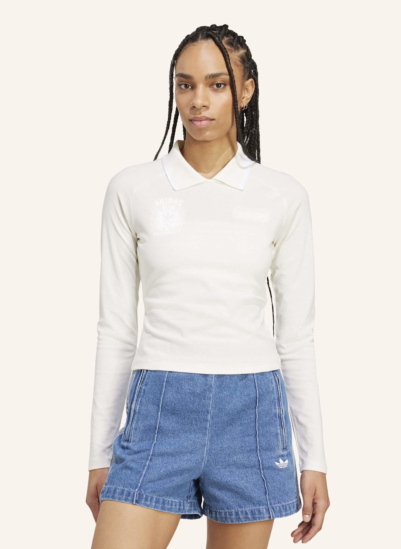 adidas Originals CREST LONGSLEEVE: WEISS