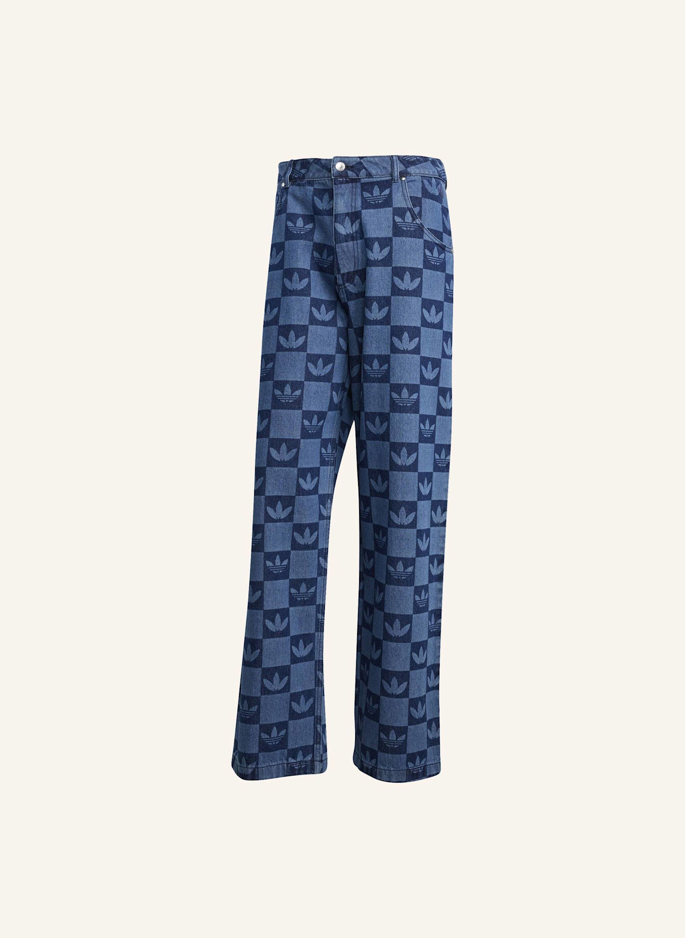 adidas Originals MONOGRAM ALLOVER PRINT REGULAR JEANS: BLAU