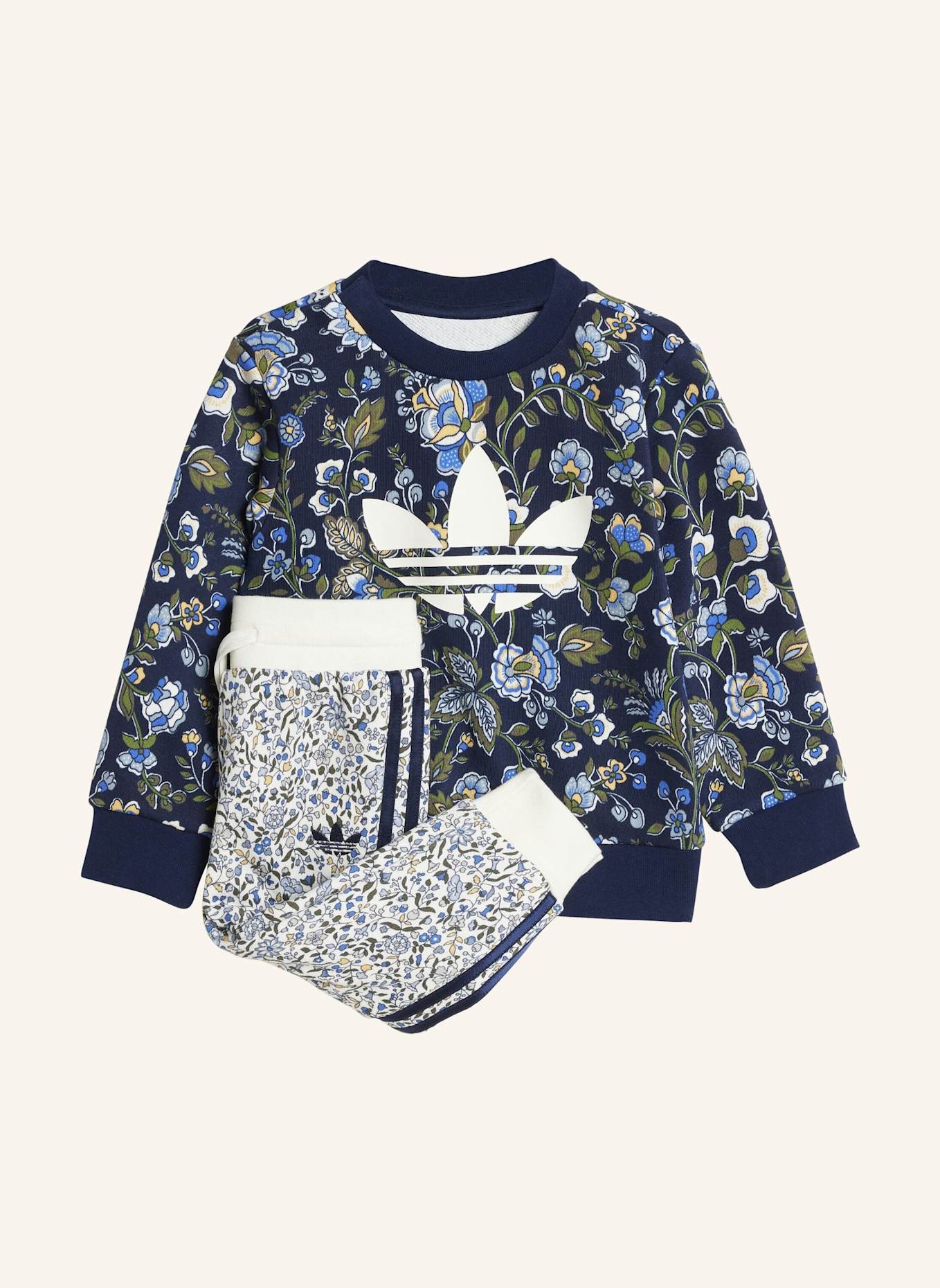 adidas Originals ADIDAS ORIGINALS X LIBERTY LONDON CREW SET FÜR KINDER: BLAU