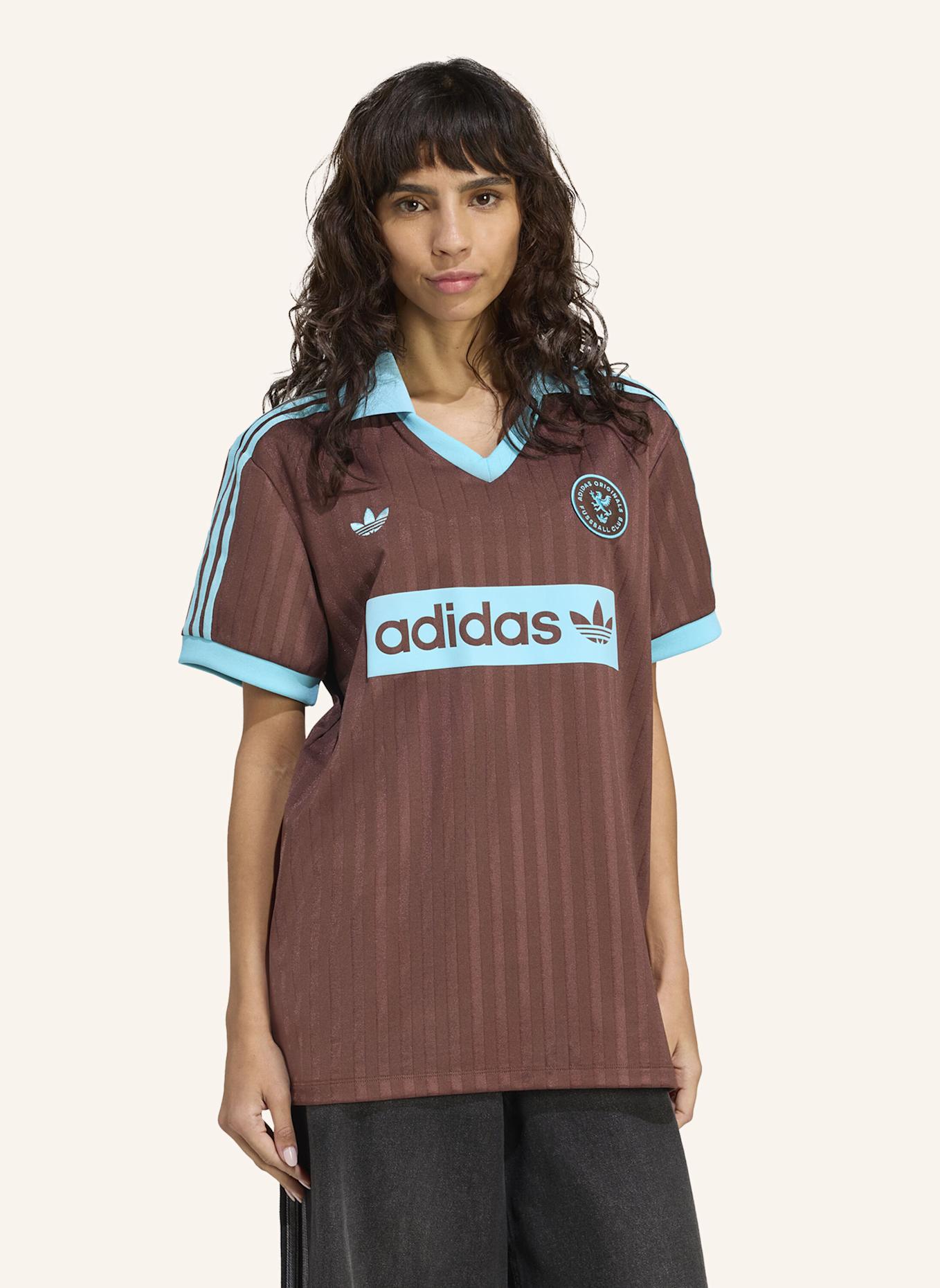 adidas Originals GRAPHIC FOOTBALL-INSPIRED JERSEY: BRAUN