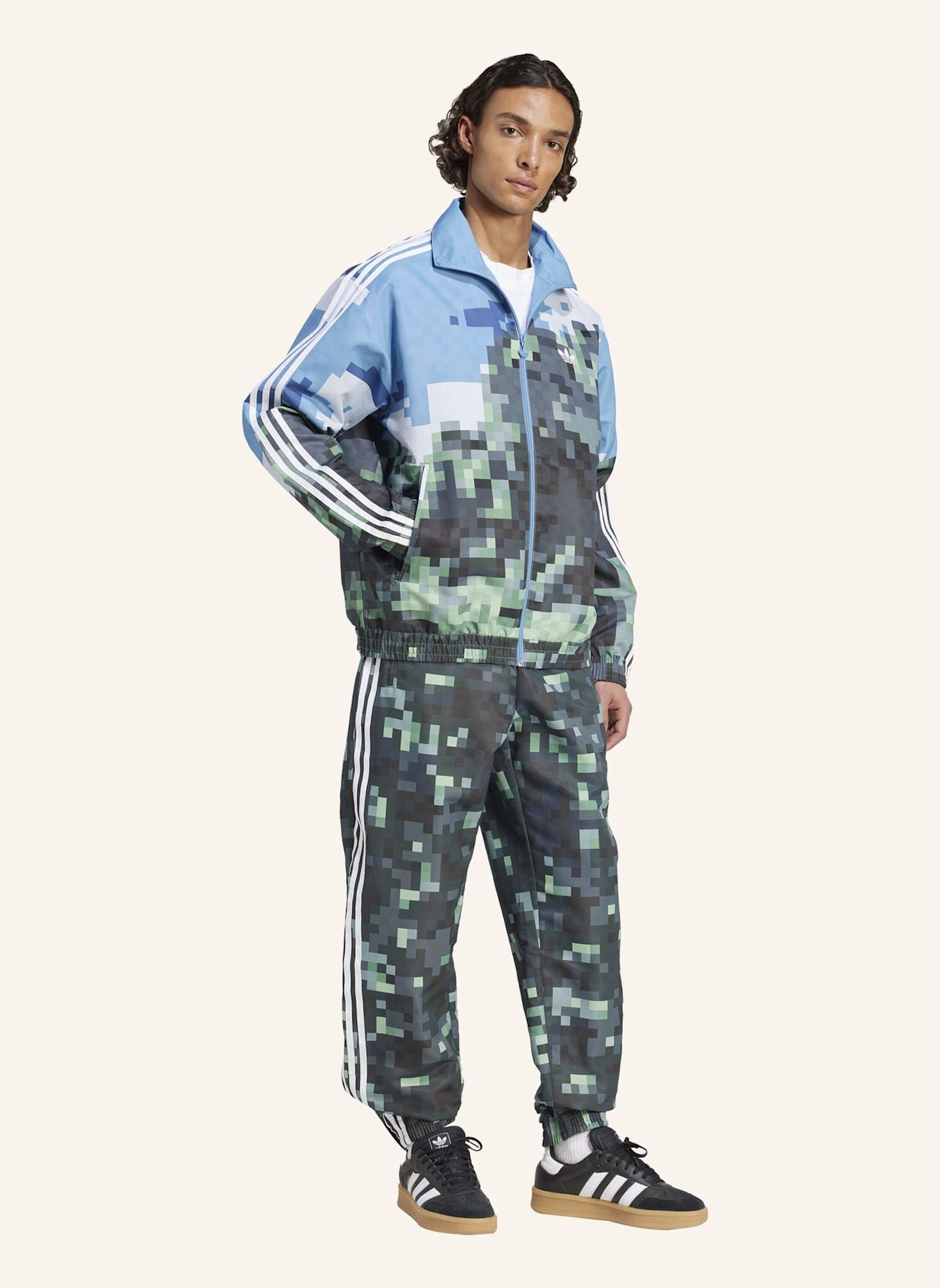 adidas Originals ADIDAS ORIGINALS X MINECRAFT ORIGINALS JACKE: BLAU/ GRÜN