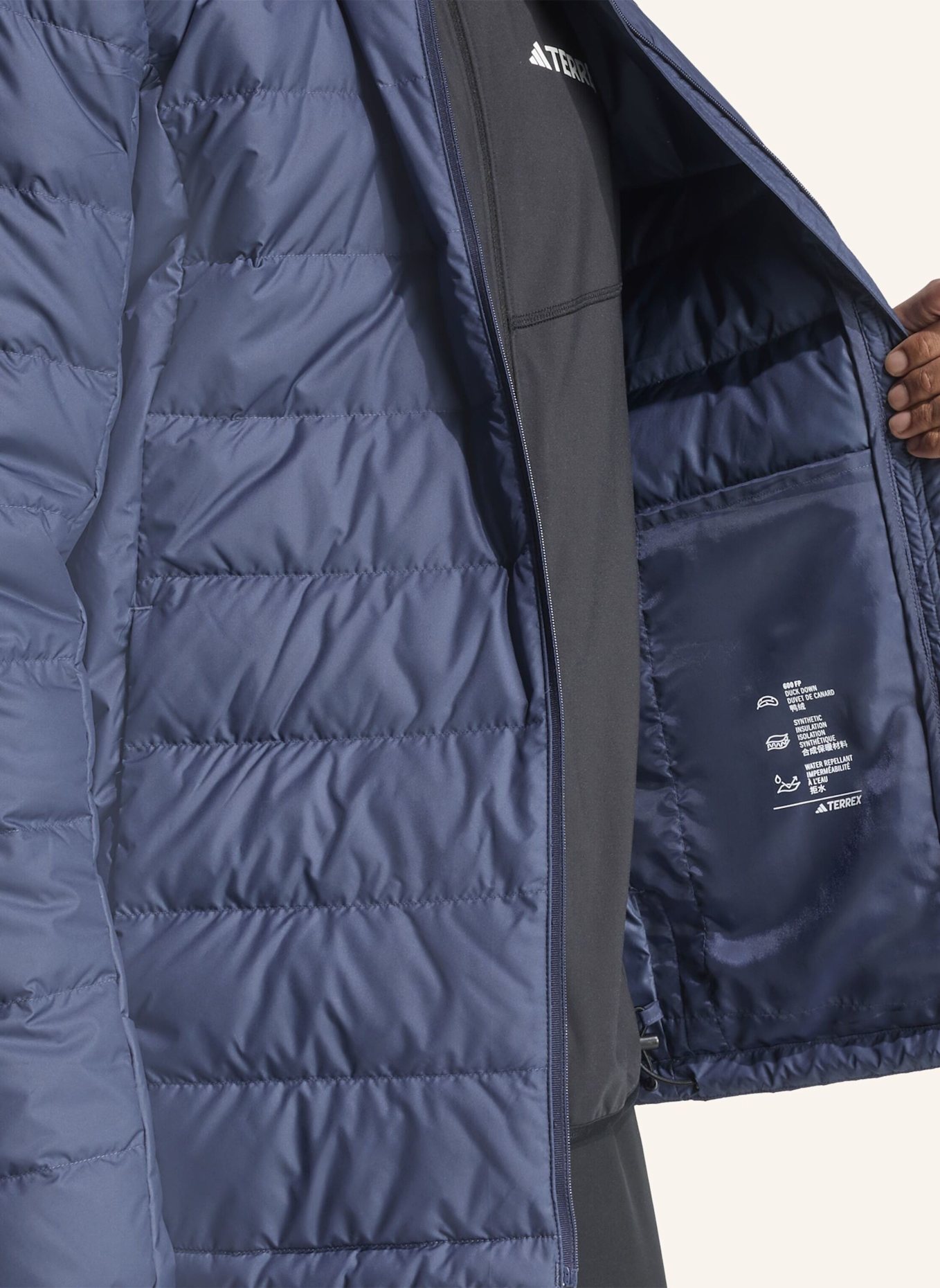 adidas TERREX TERREX MULTI LIGHT DOWN CLIMAWARM KAPUZENJACKE: BLAU