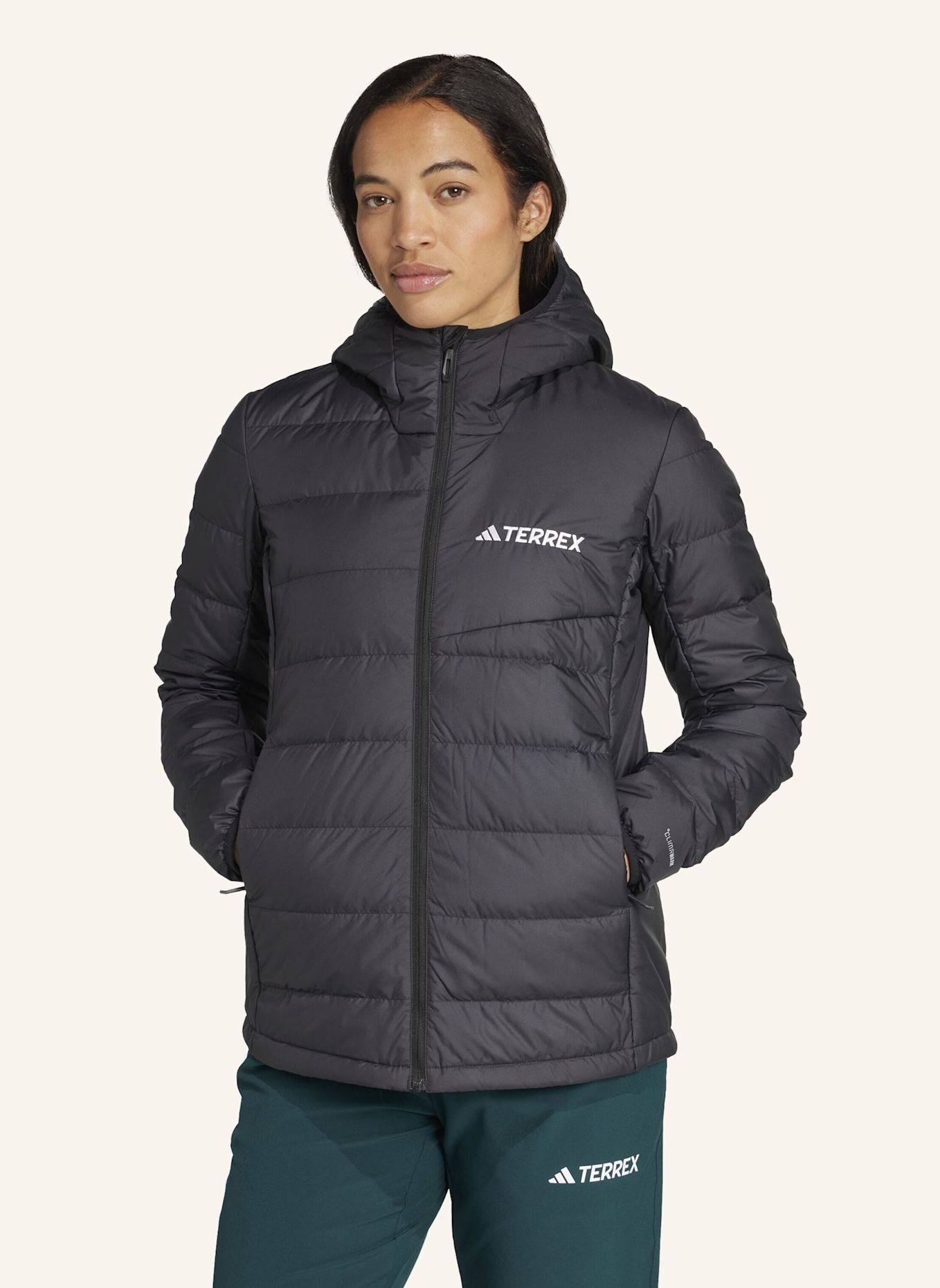 adidas TERREX TERREX MULTI LIGHT DOWN CLIMAWARM KAPUZENJACKE: SCHWARZ