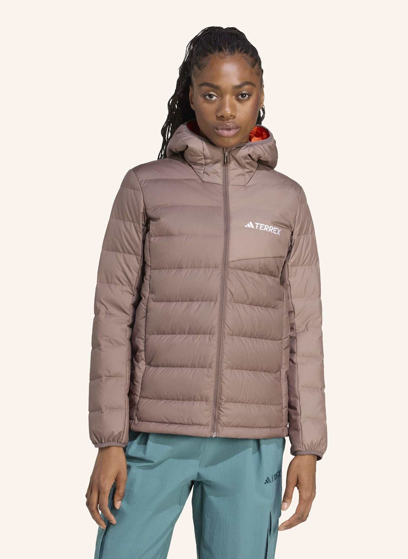 adidas TERREX TERREX MULTI LIGHT DOWN CLIMAWARM KAPUZENJACKE: BRAUN