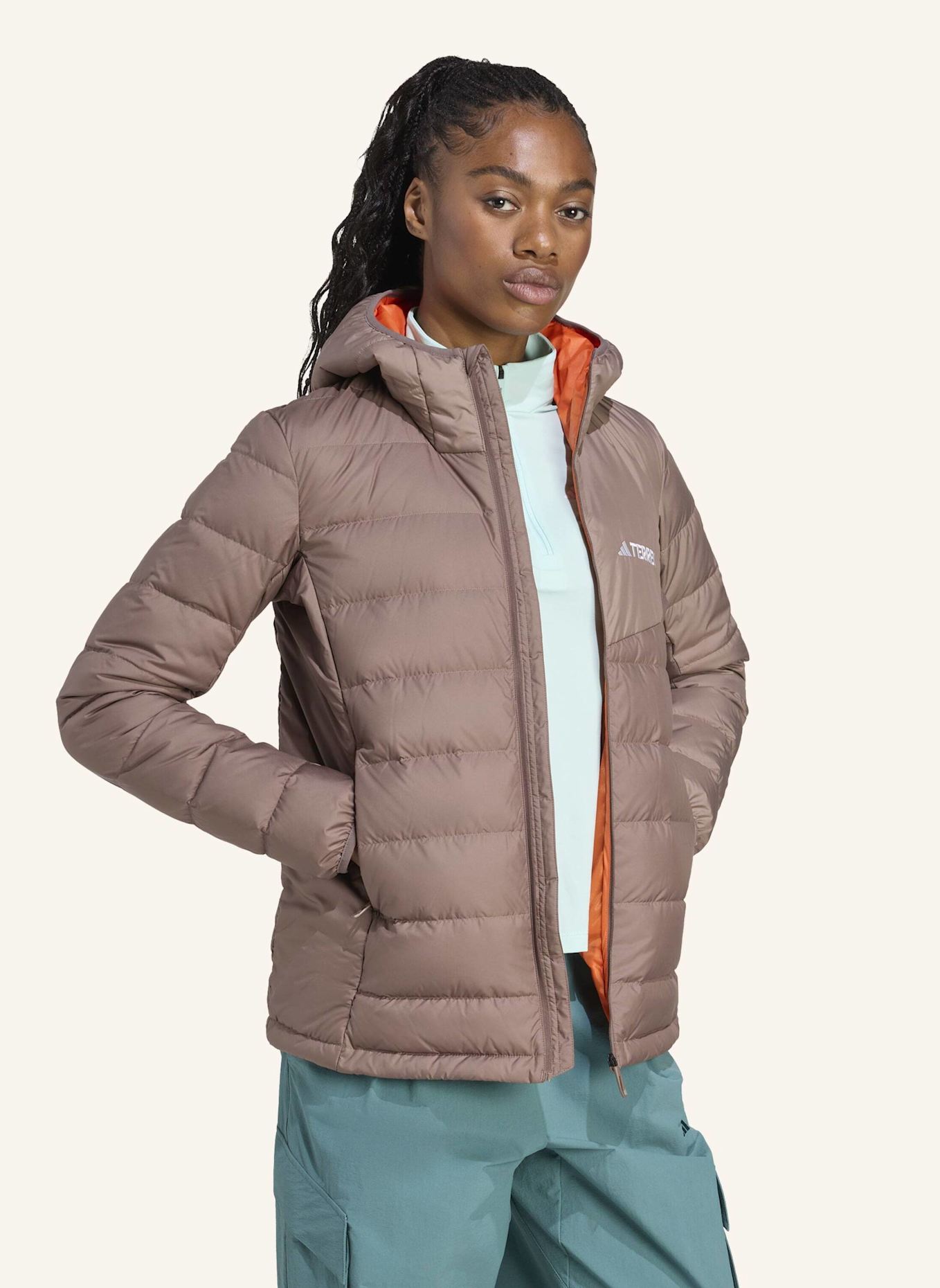 adidas TERREX TERREX MULTI LIGHT DOWN CLIMAWARM KAPUZENJACKE: BRAUN