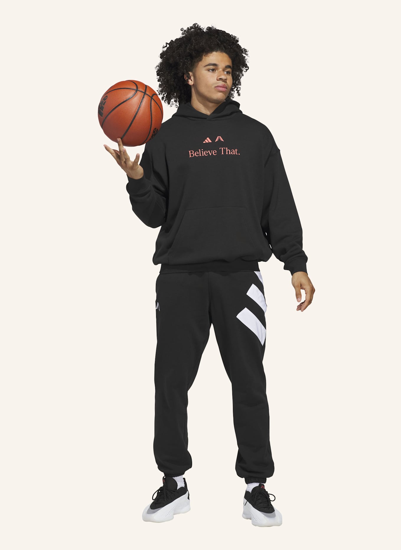 adidas ANTHONY EDWARDS BELIEVE THAT HOODIE: SCHWARZ