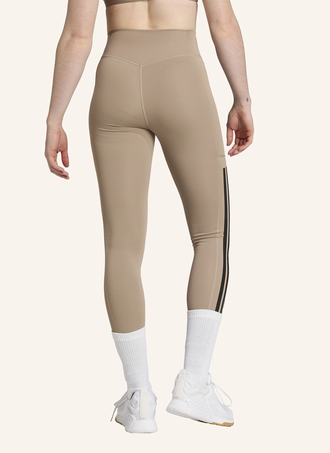 adidas Tights OPTIME 3-STRIPES: BRAUN