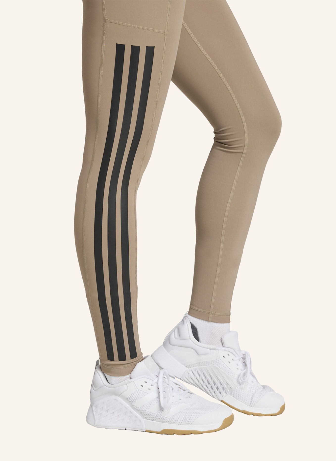 adidas Tights OPTIME 3-STRIPES: BRAUN