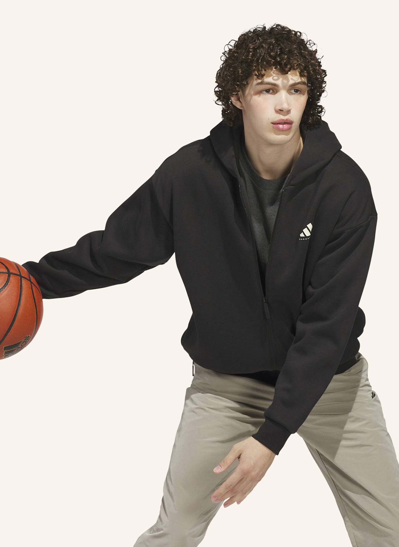 adidas Sweatjacke ADIDAS BASKETBALL FULL ZIP: SCHWARZ