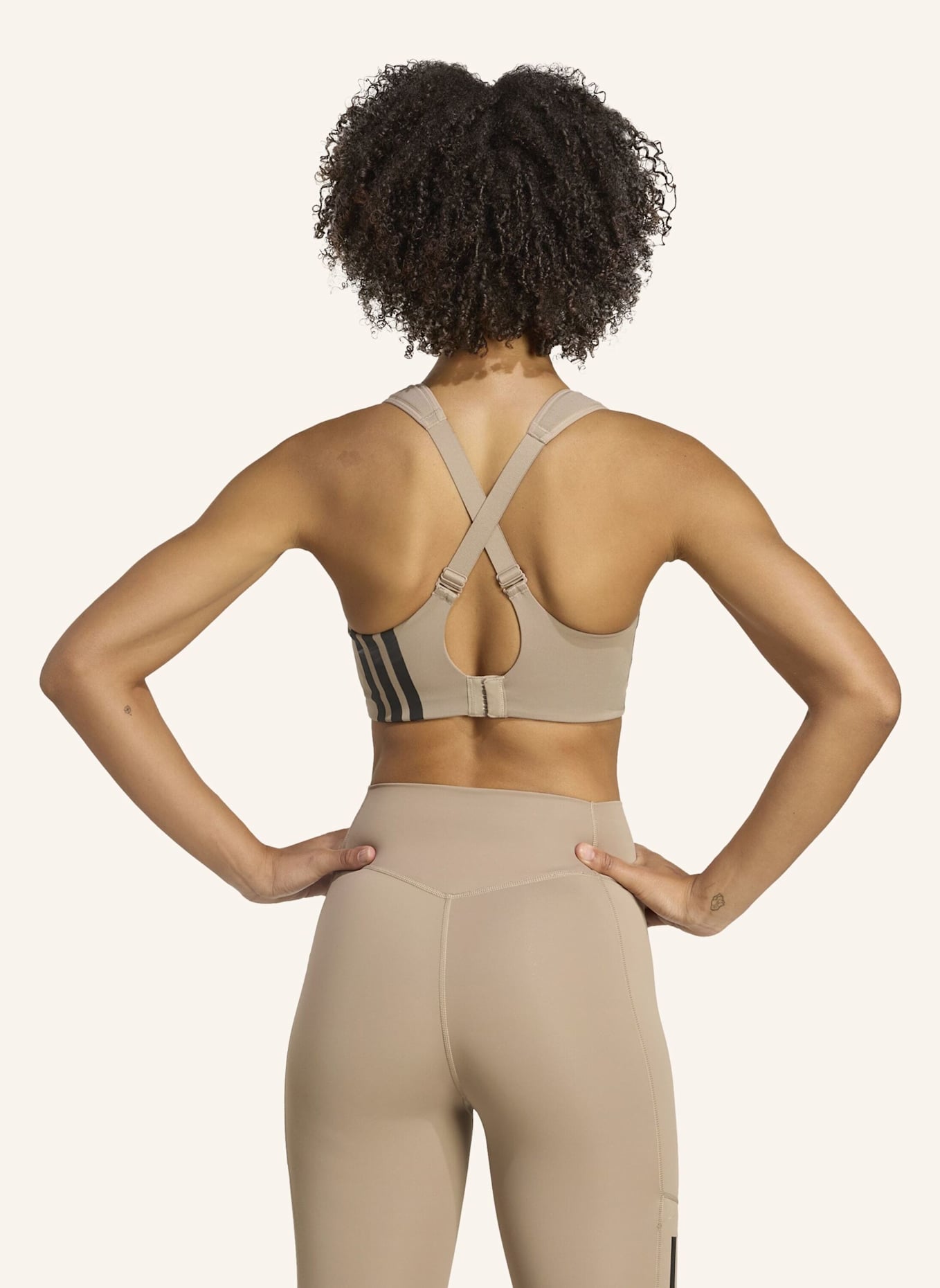 adidas Sport-BH TLRD IMPACT TRAINING mit Mesh: BRAUN