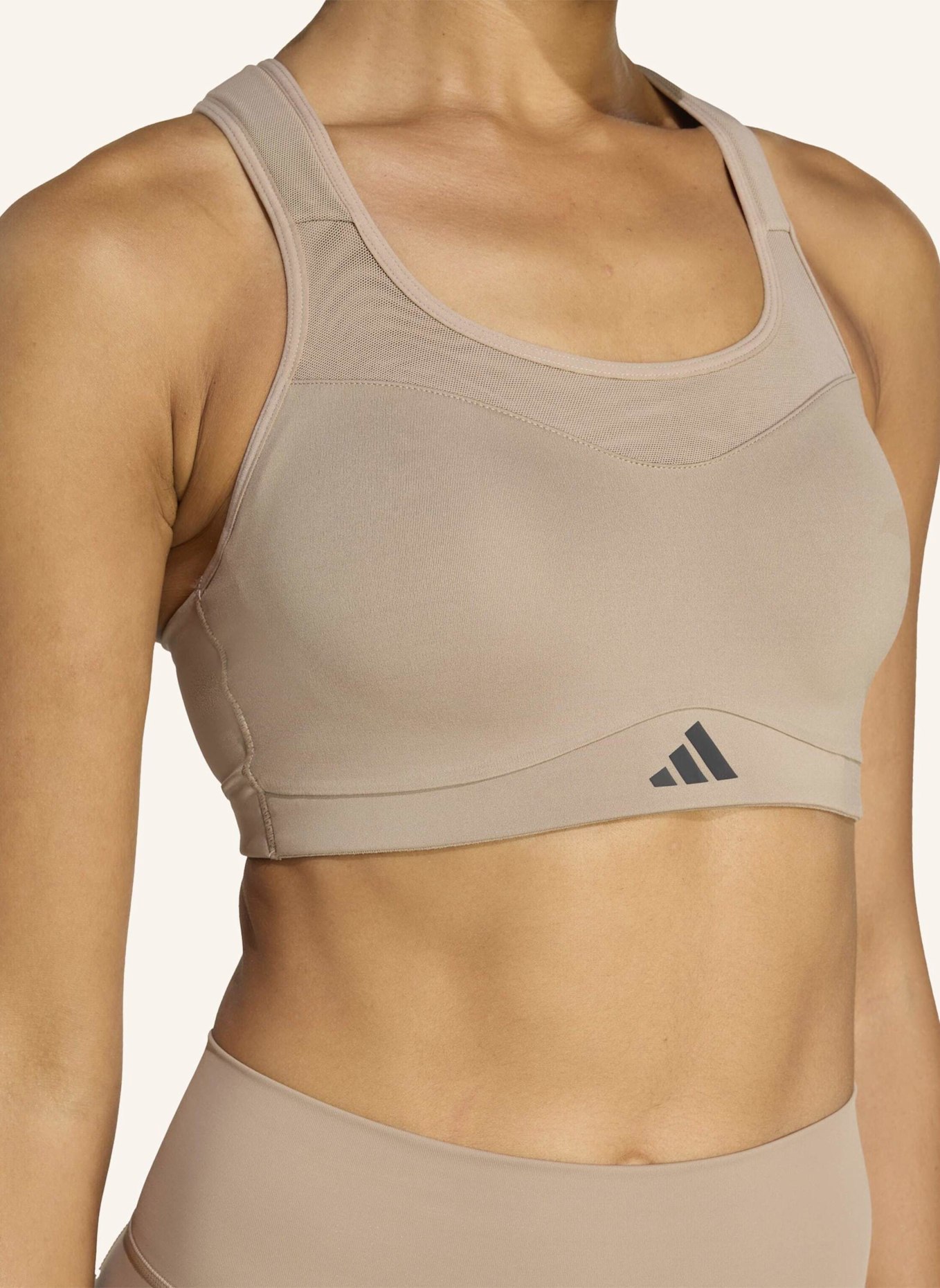 adidas Sport-BH TLRD IMPACT TRAINING mit Mesh: BRAUN