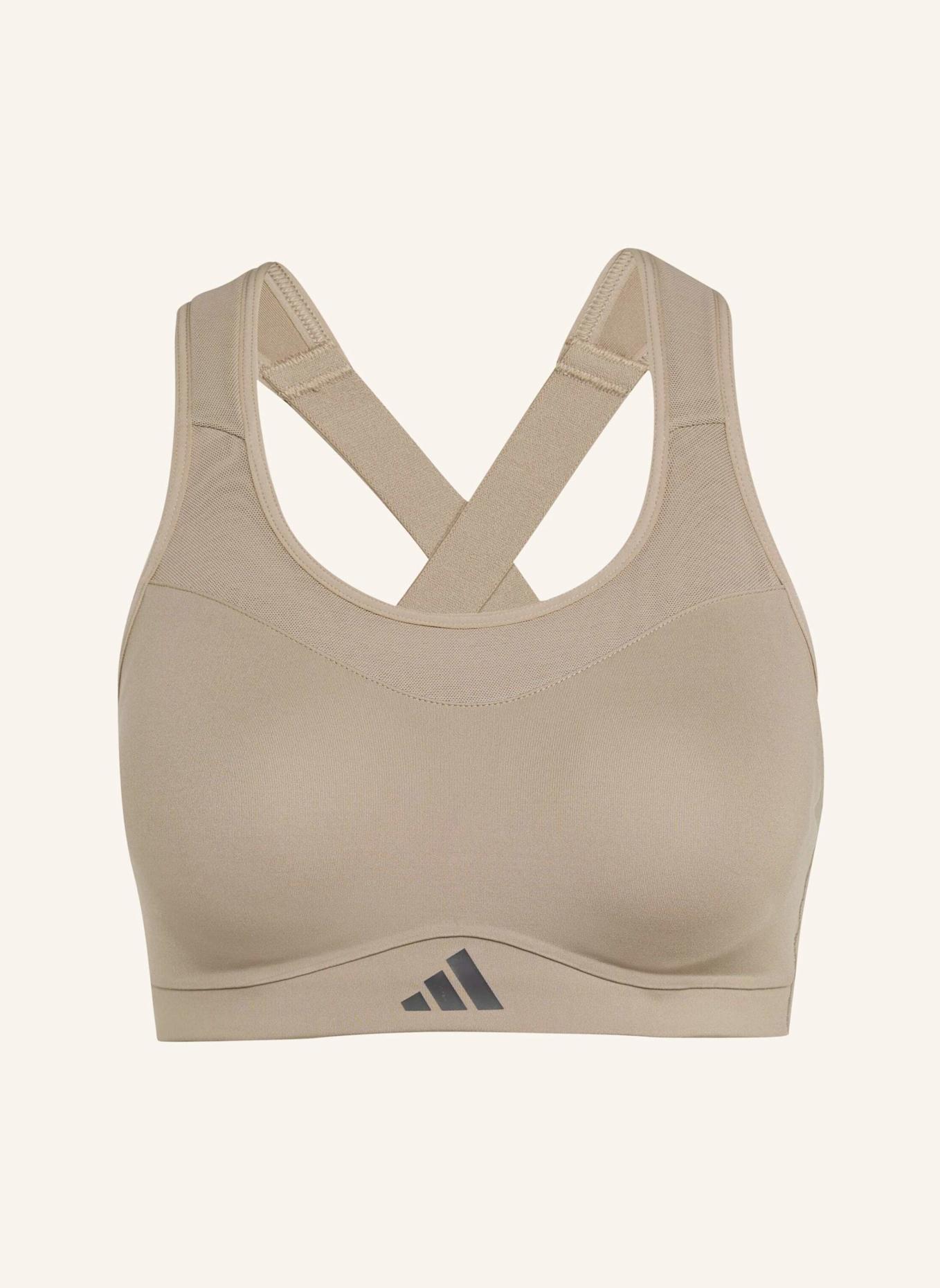 adidas Sport-BH TLRD IMPACT TRAINING mit Mesh: BRAUN