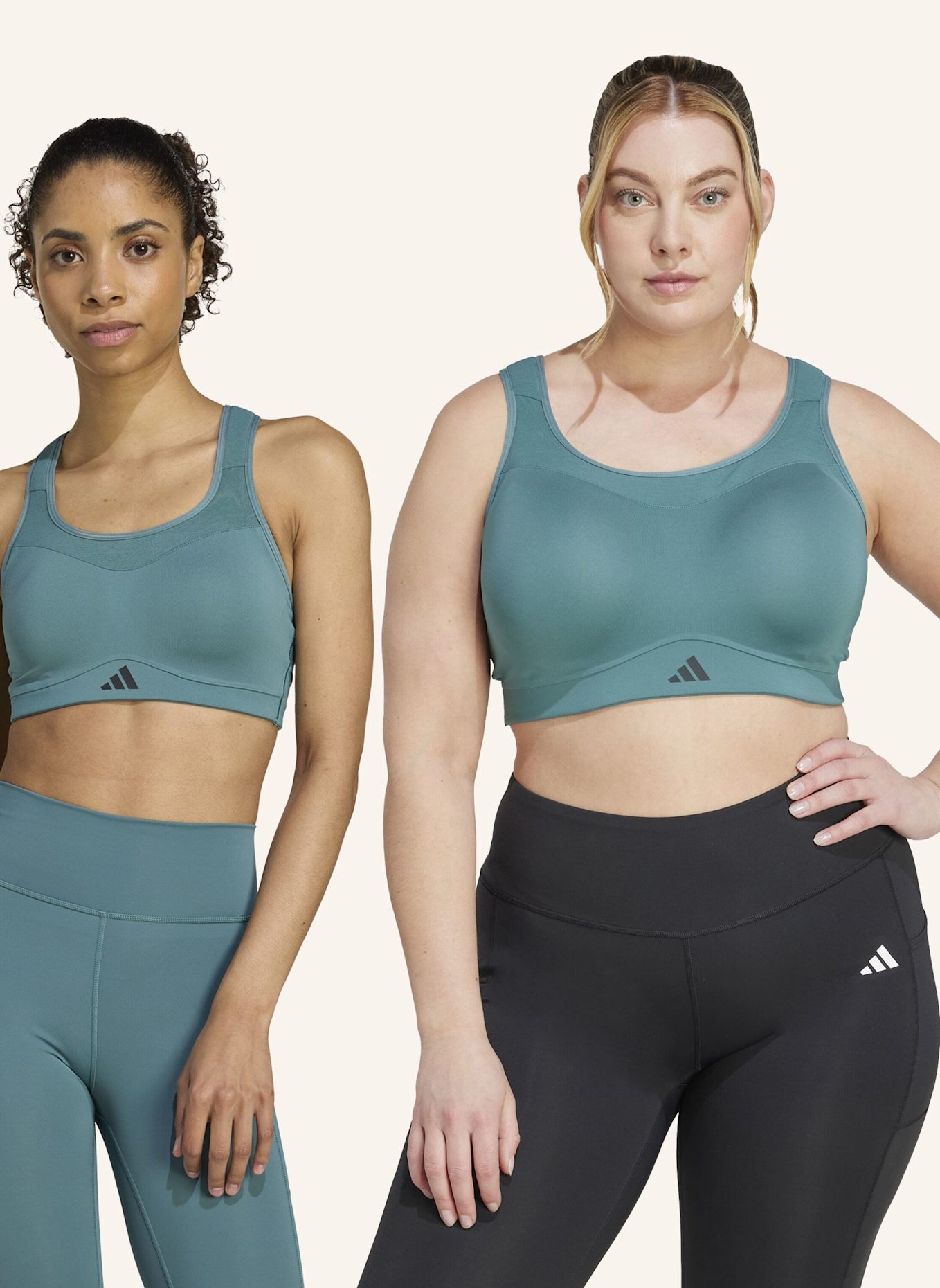 adidas Sport-BH TLRD IMPACT TRAINING mit Mesh: TÜRKIS