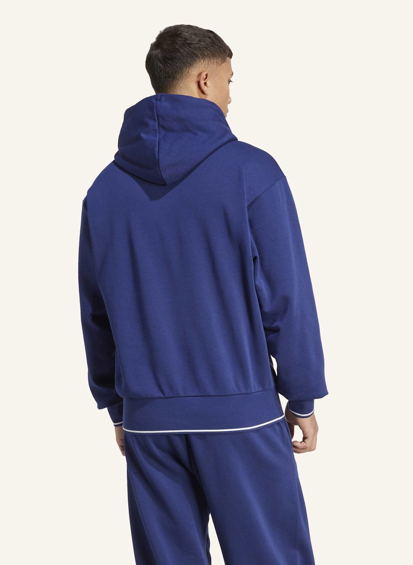 adidas COLLEGIATE HOODIE: BLAU/ WEISS