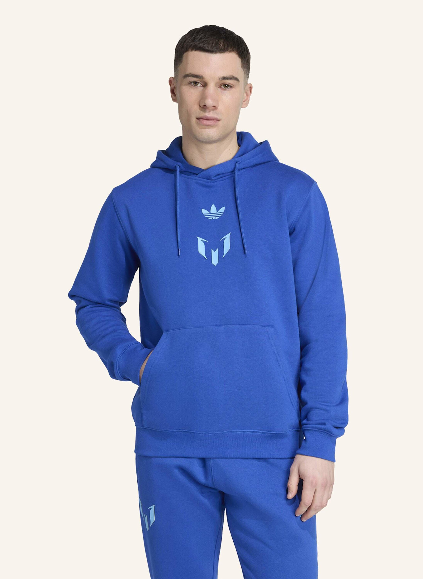 adidas MESSI HOODIE: BLAU